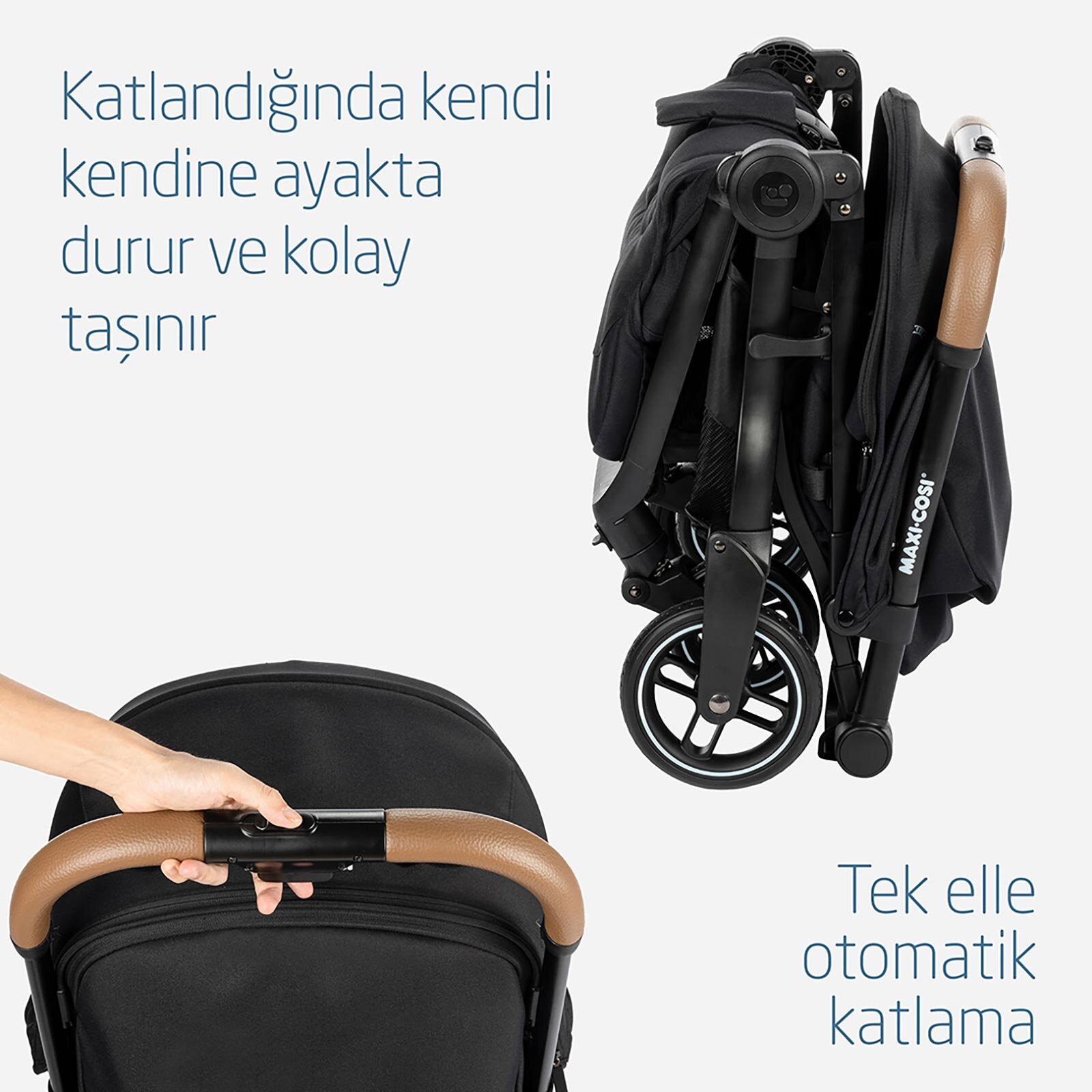 Eva Otomatik Katlanan Kompakt Bebek Arabası