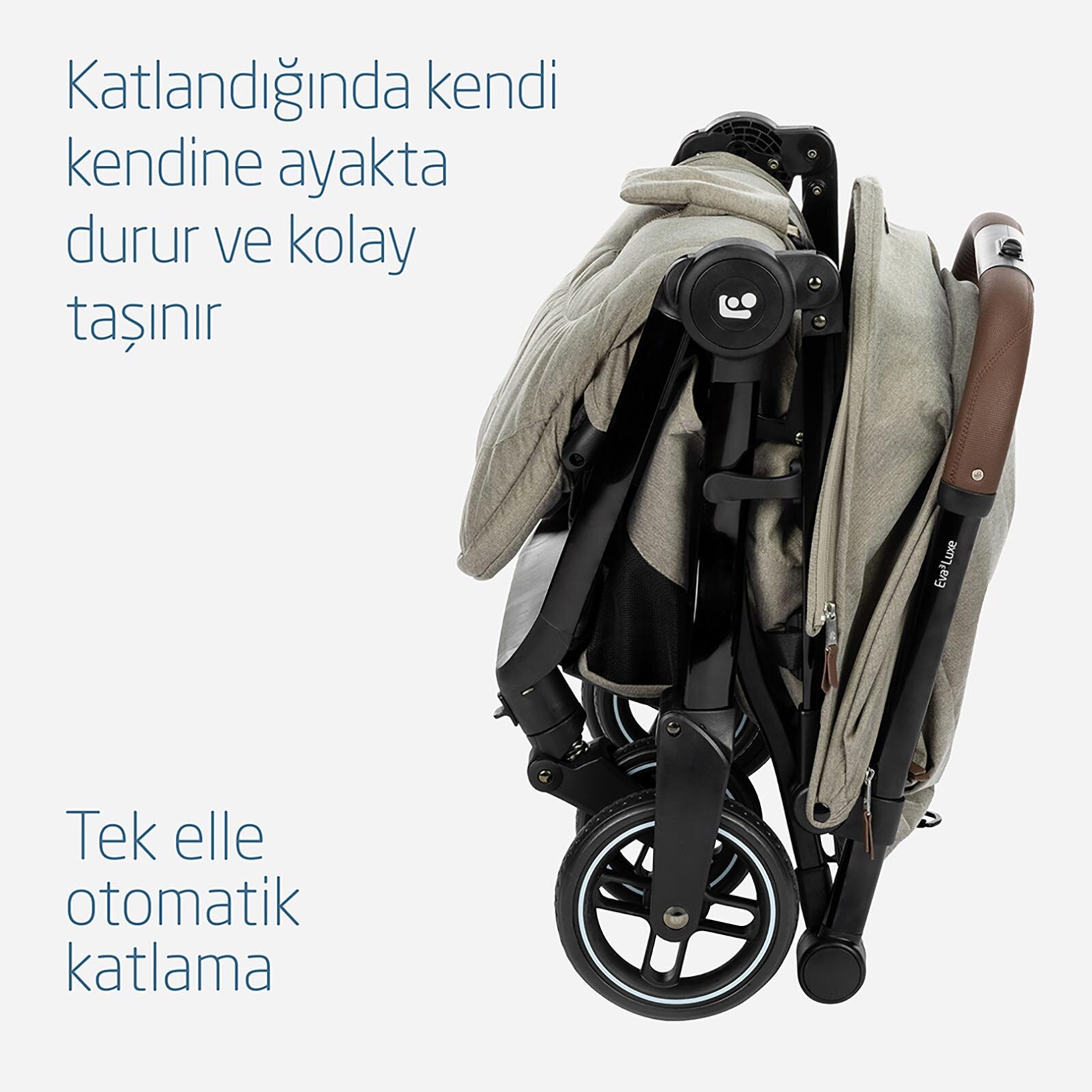 Eva Otomatik Katlanan Kompakt Bebek Arabası
