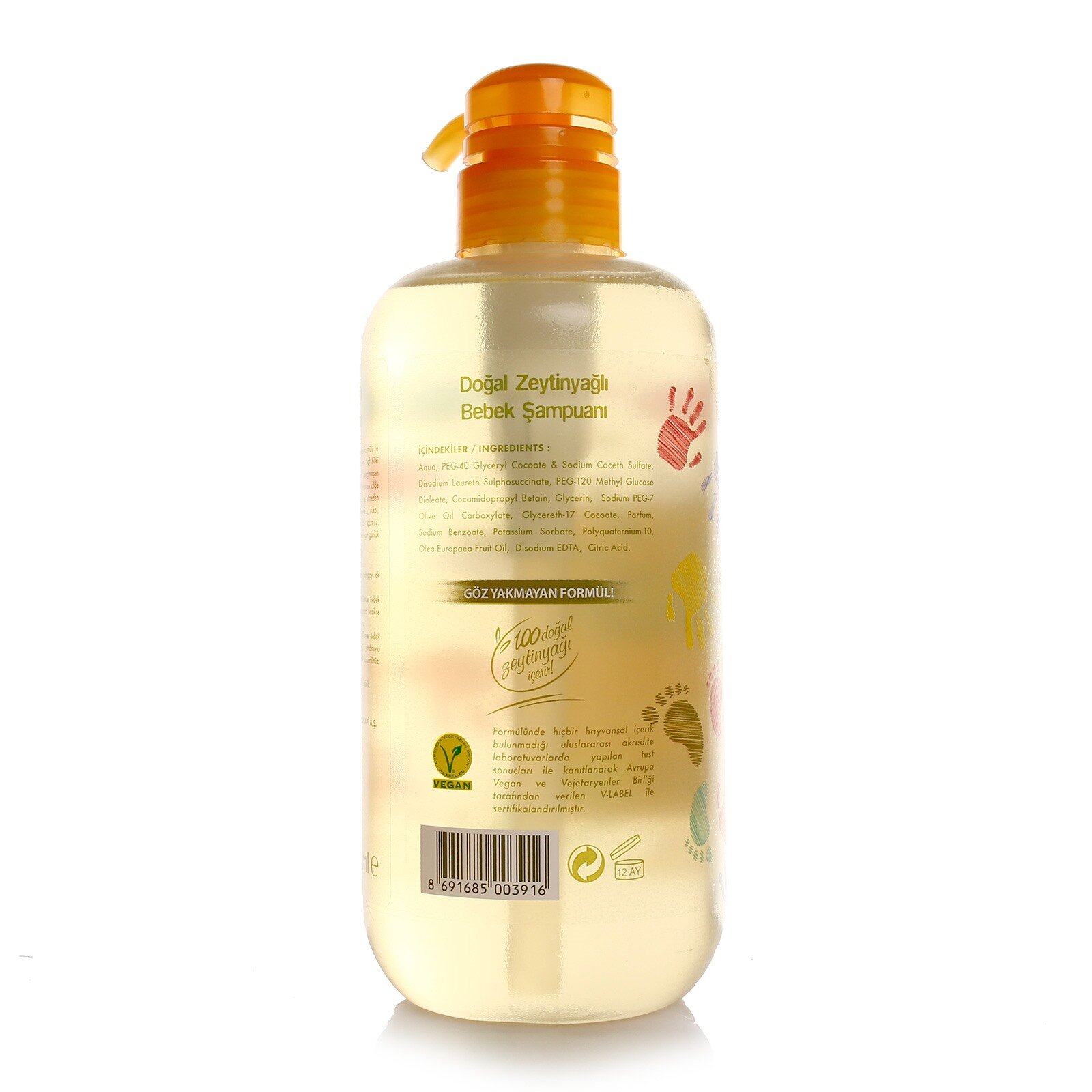 Doğal Zeytinyağlı Bebek Şampuanı 600 ml