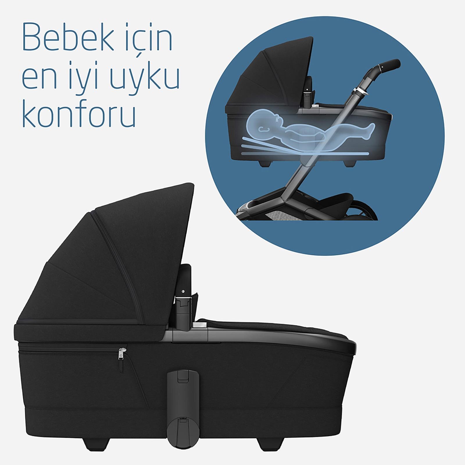 Fame Yatış Pozisyonu Ayarlanabilir Ekstra Geniş 0-9 kg Portbebe