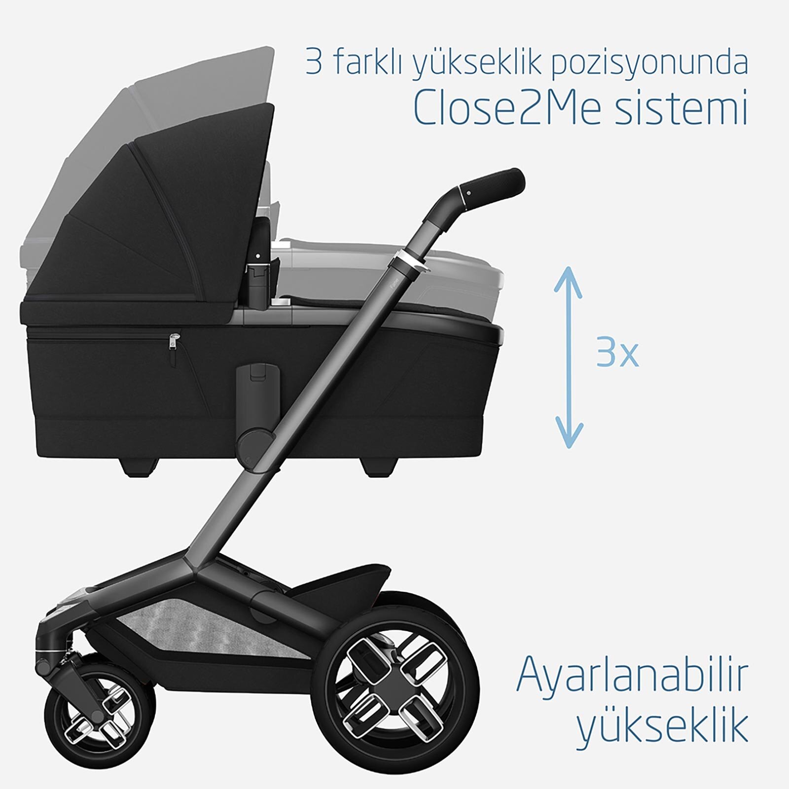 Fame Yatış Pozisyonu Ayarlanabilir Ekstra Geniş 0-9 kg Portbebe