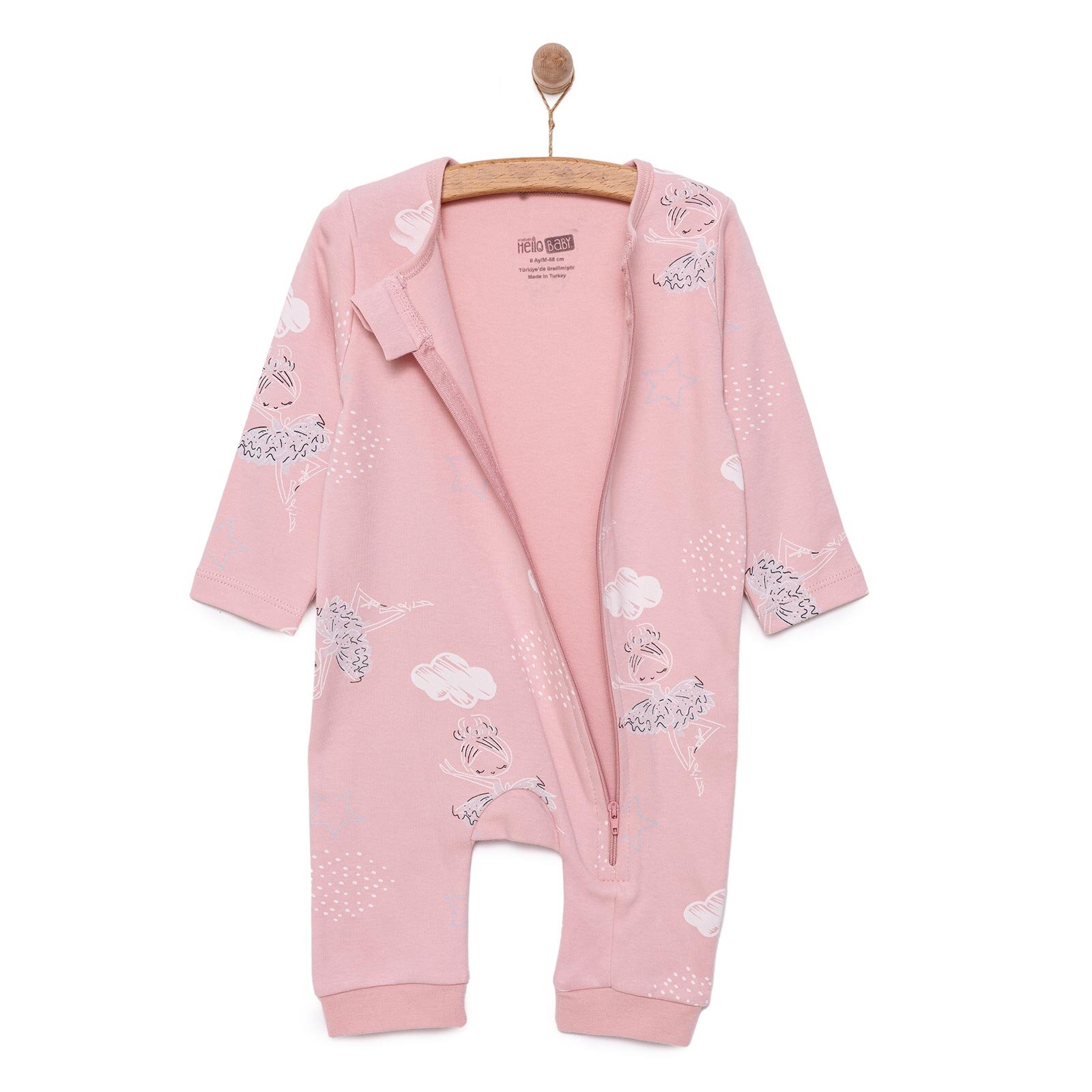 Fermuarlı Patiksiz Tulum Kız Bebek