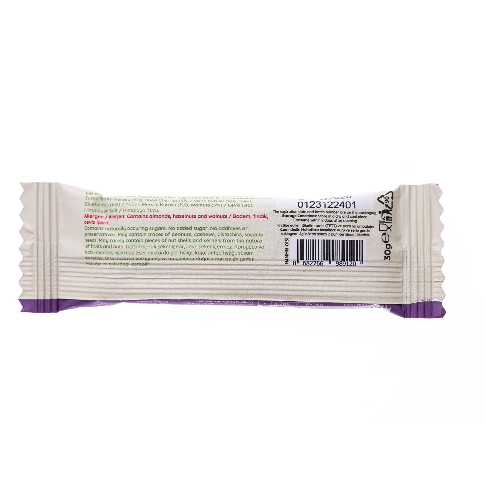 Fındık ve Berryli Bar 30 gr Fındık ve Berryli Bar 30 gr