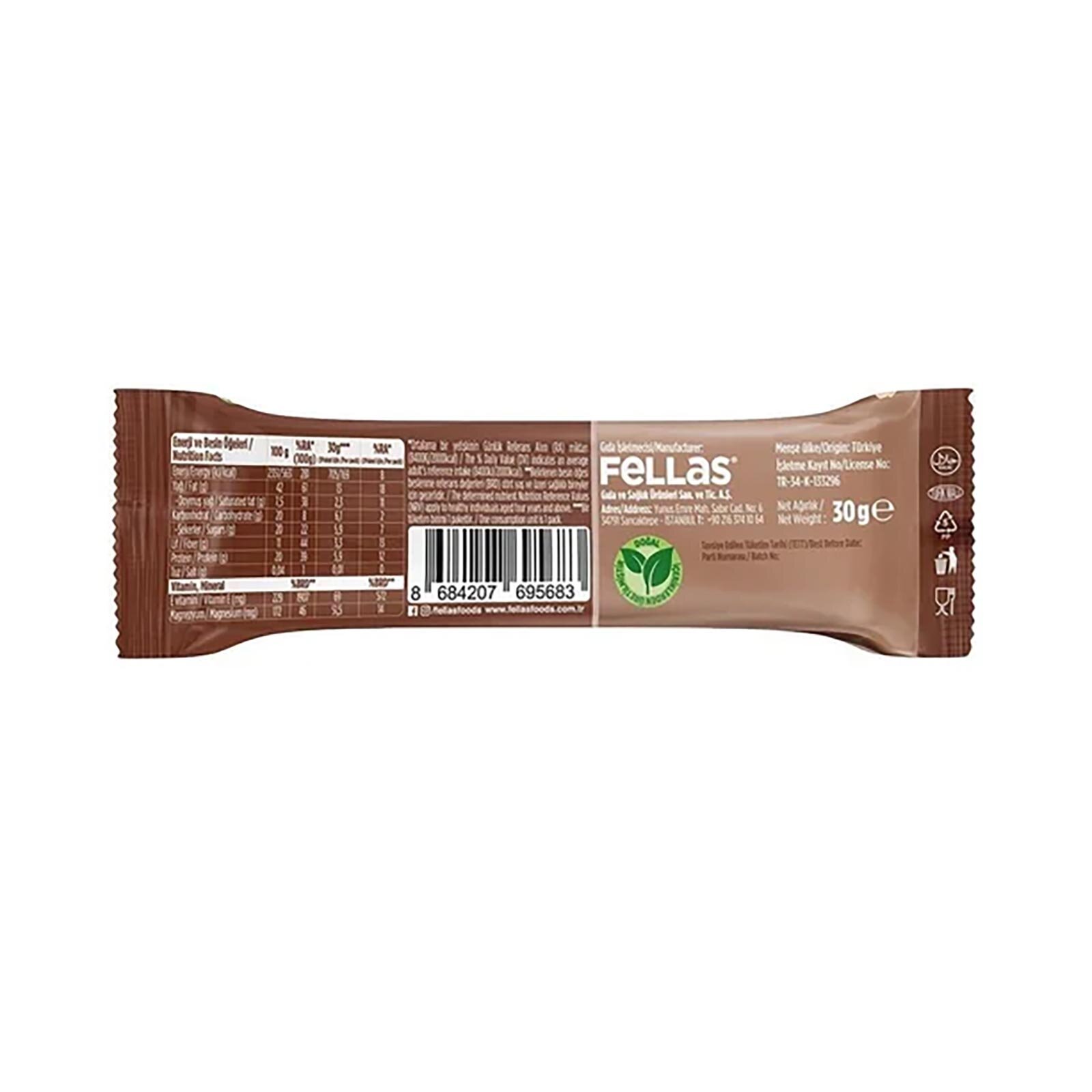 Fındıklı Kakaolu Kuruyemiş Bar 30g