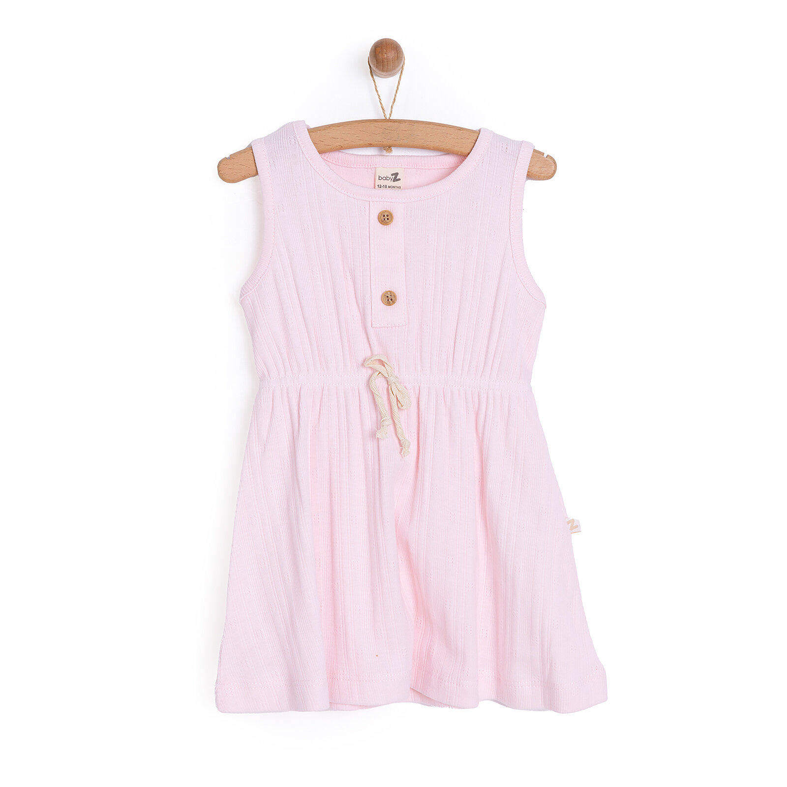 Kız Bebek Elbise Jakar Örme Düğme First Holiday Bisiklet Yaka Kısa Kol Pembe Kız Bebek Elbise Jakar Örme Düğme First Holiday Bisiklet Yaka Kısa Kol Pembe