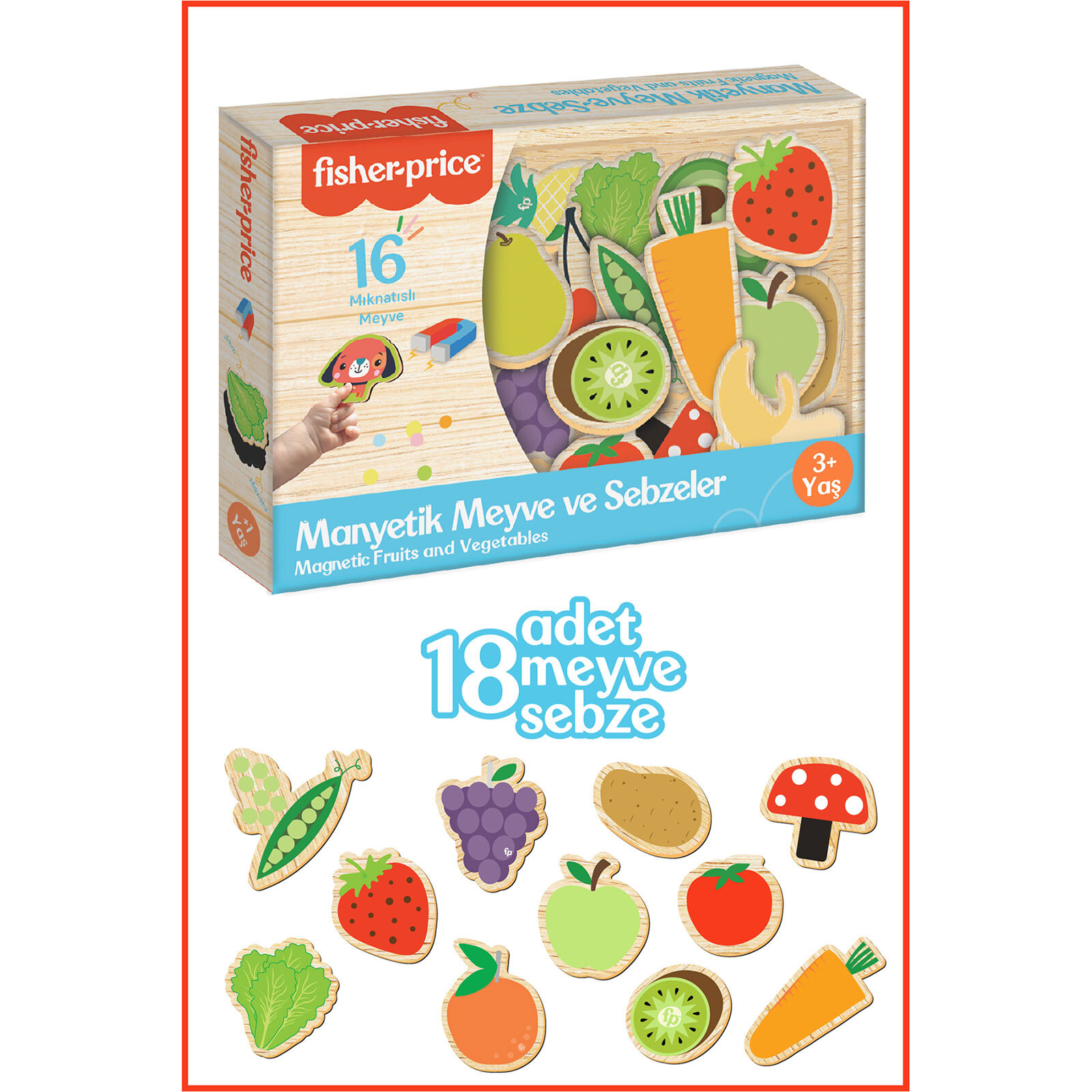 Fisher Price Manyetik Meyve Sebze Fisher Price Manyetik Meyve Sebze