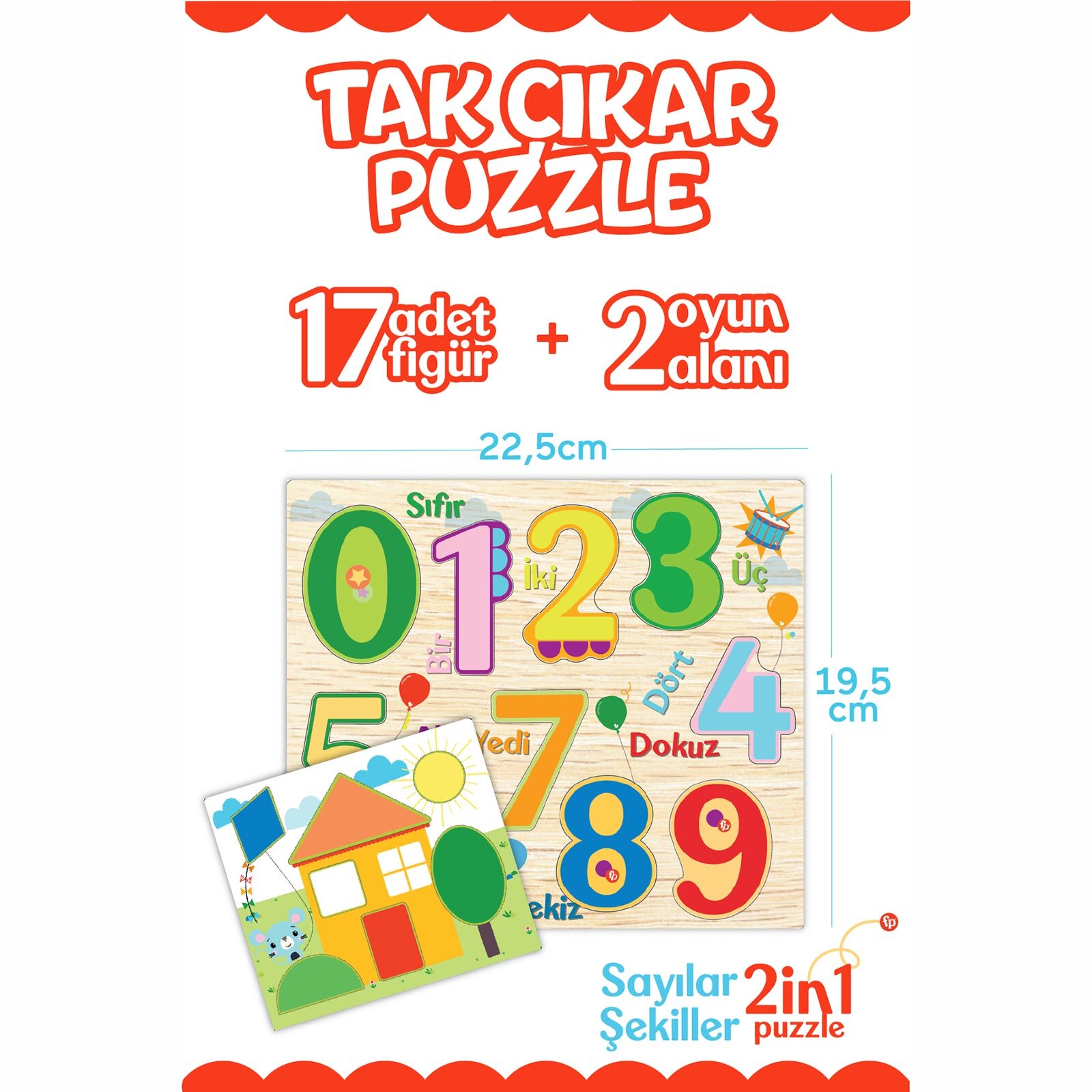 Fisher Price Tak Çıkar Puzzle Şekiller Sayılar