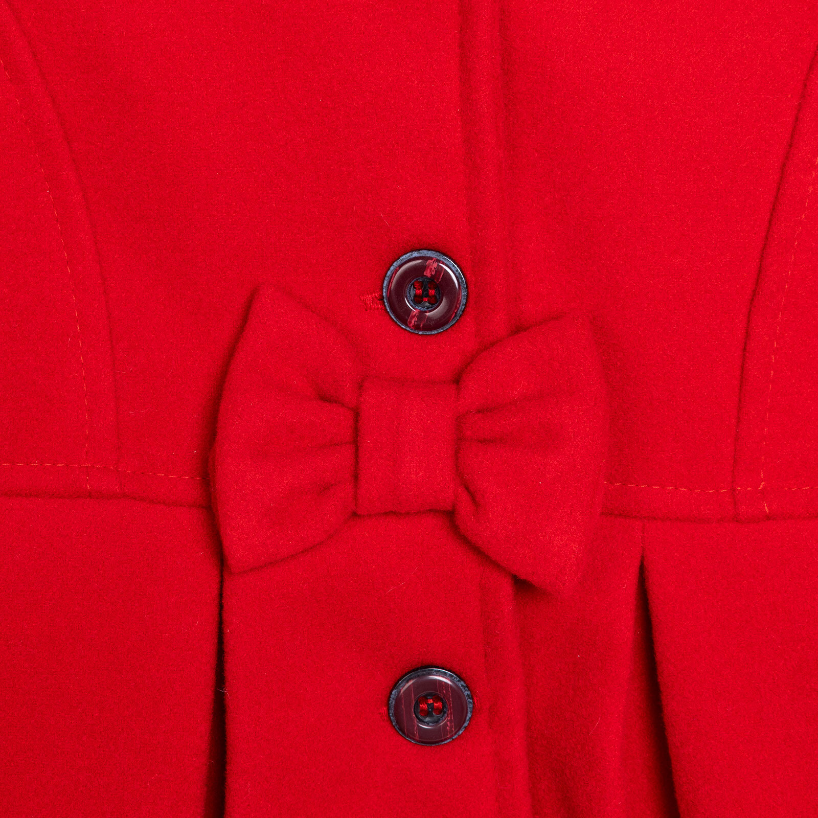 Kız Bebek Kaban Jakar Dokuma Düğmeli Modelli Yaka Uzun Kol Kırmızı Kız Bebek Kaban Jakar Dokuma Düğmeli Modelli Yaka Uzun Kol Kırmızı