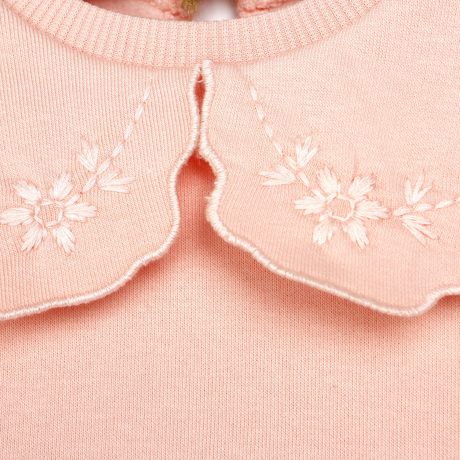 Flowers Girl Çiçek Nakışlı Geniş Yaka Detaylı Sweatshirt - Tayt Takım