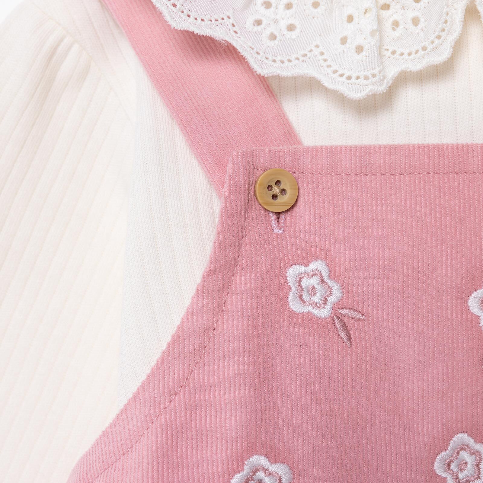 Kız Bebek Forest Flower Elbise Tshirt Kadife Uzun Kol