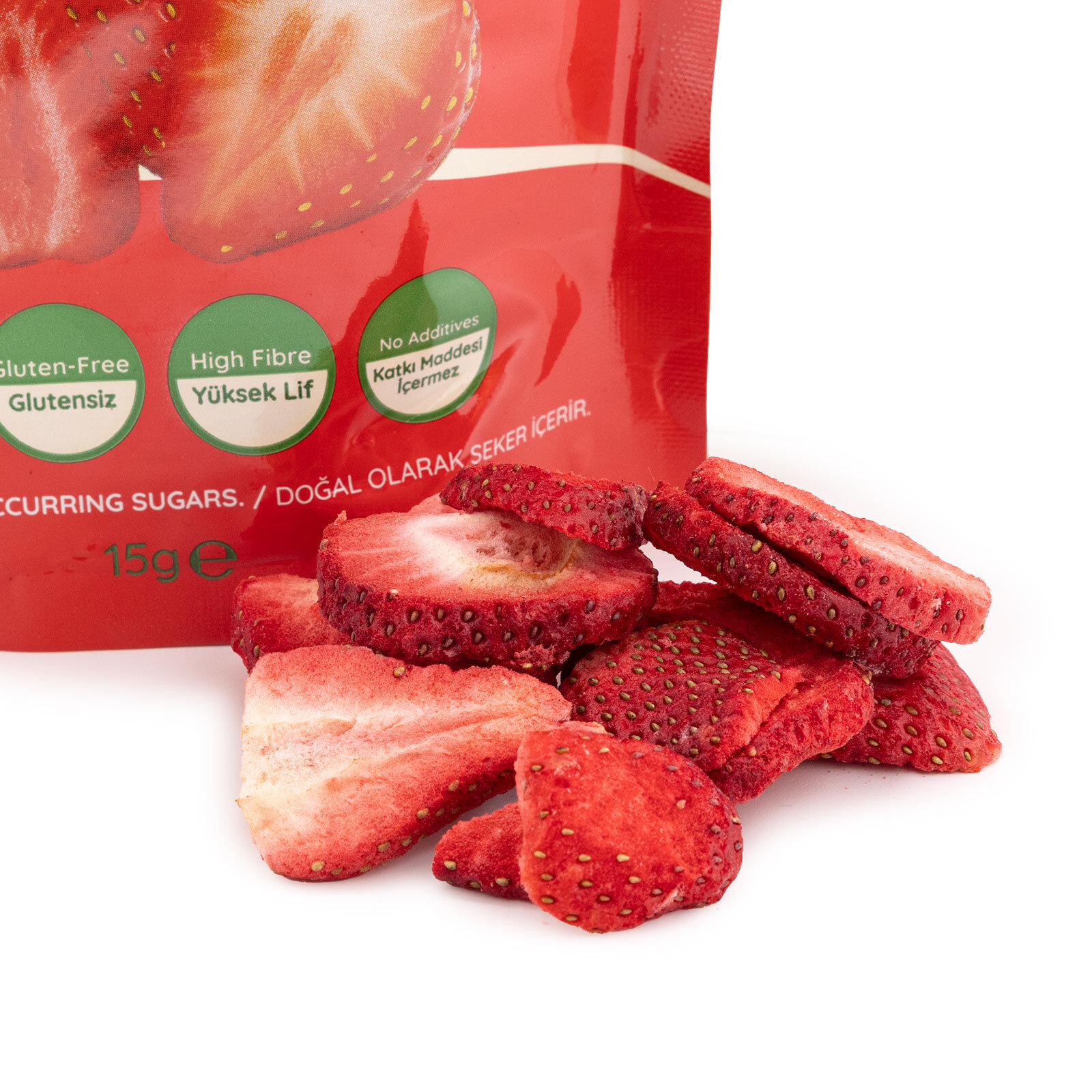 Freeze Dried Çilek Dilimleri 15 gr