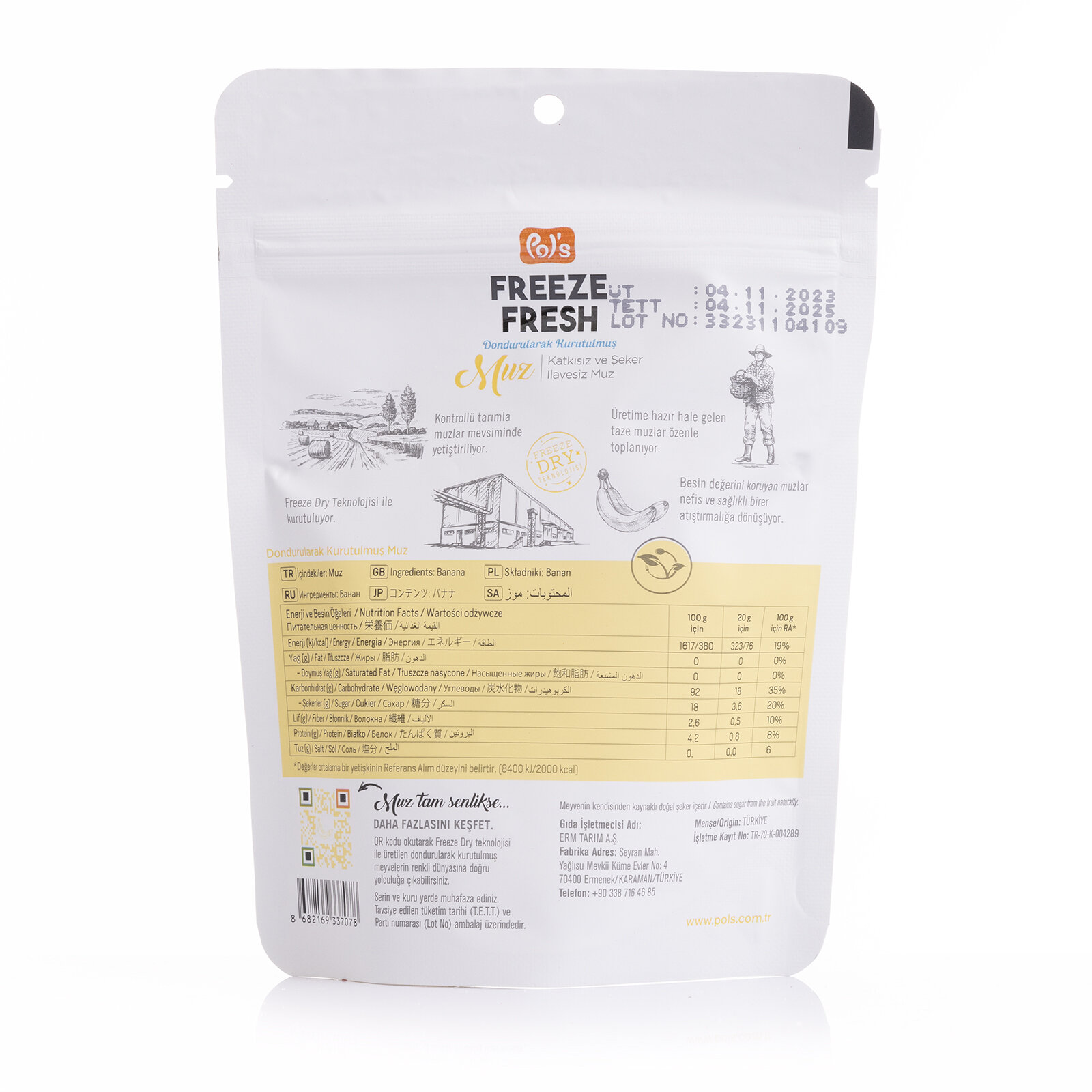 Freeze Fresh Dilim Muz 20 gr Freeze Fresh Dilim Muz 20 gr