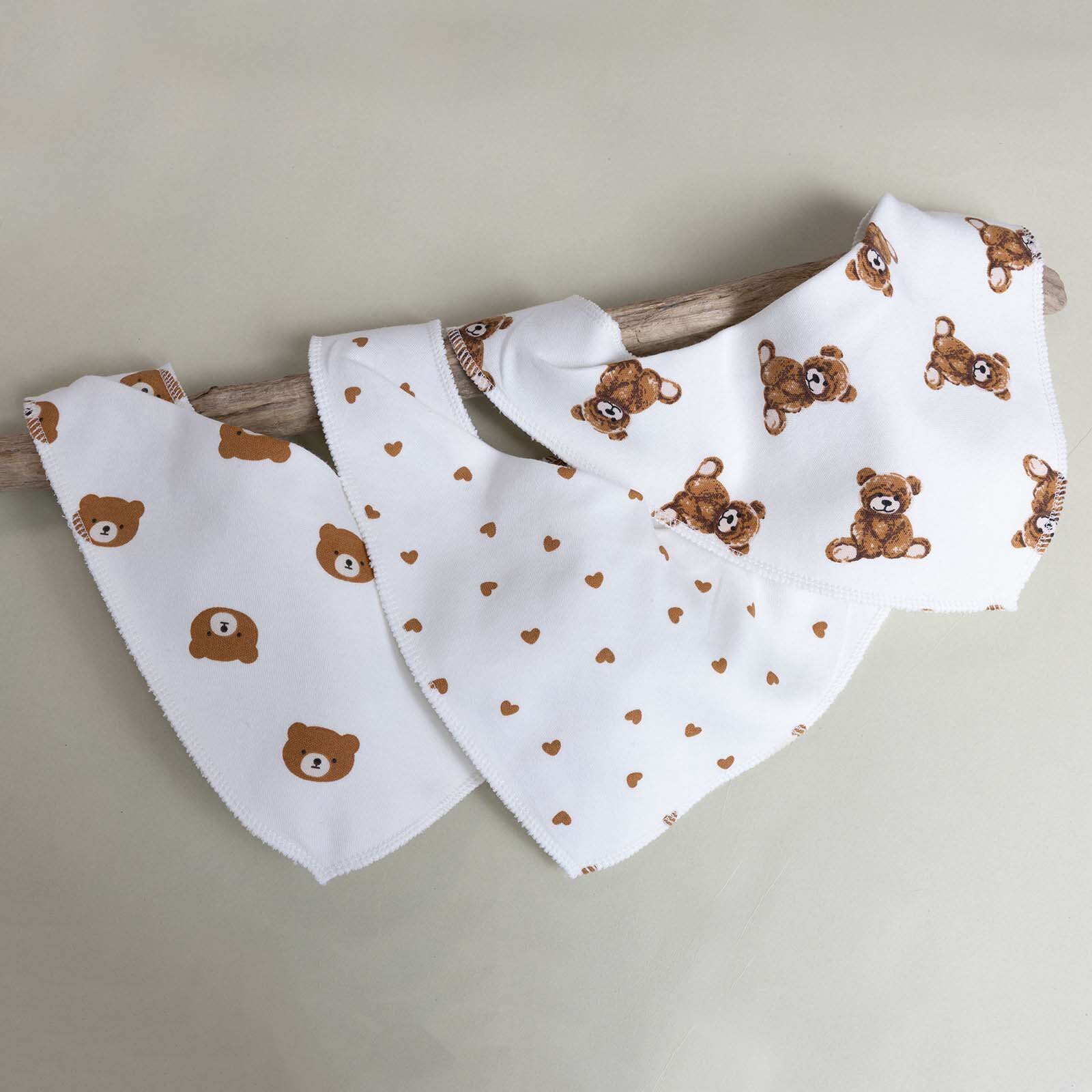 Fular Havlulu Mama Önlük 3'lü - Ayıcık