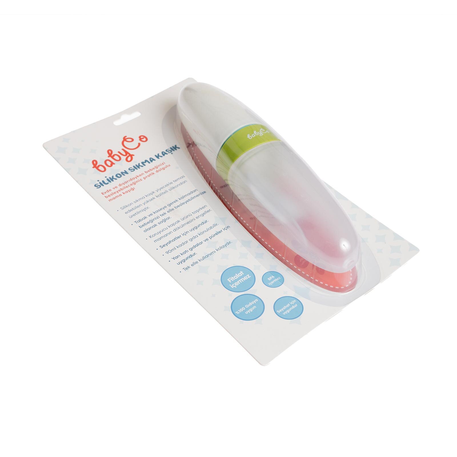 baby co Sıkma Silikon Mama Kaşığı