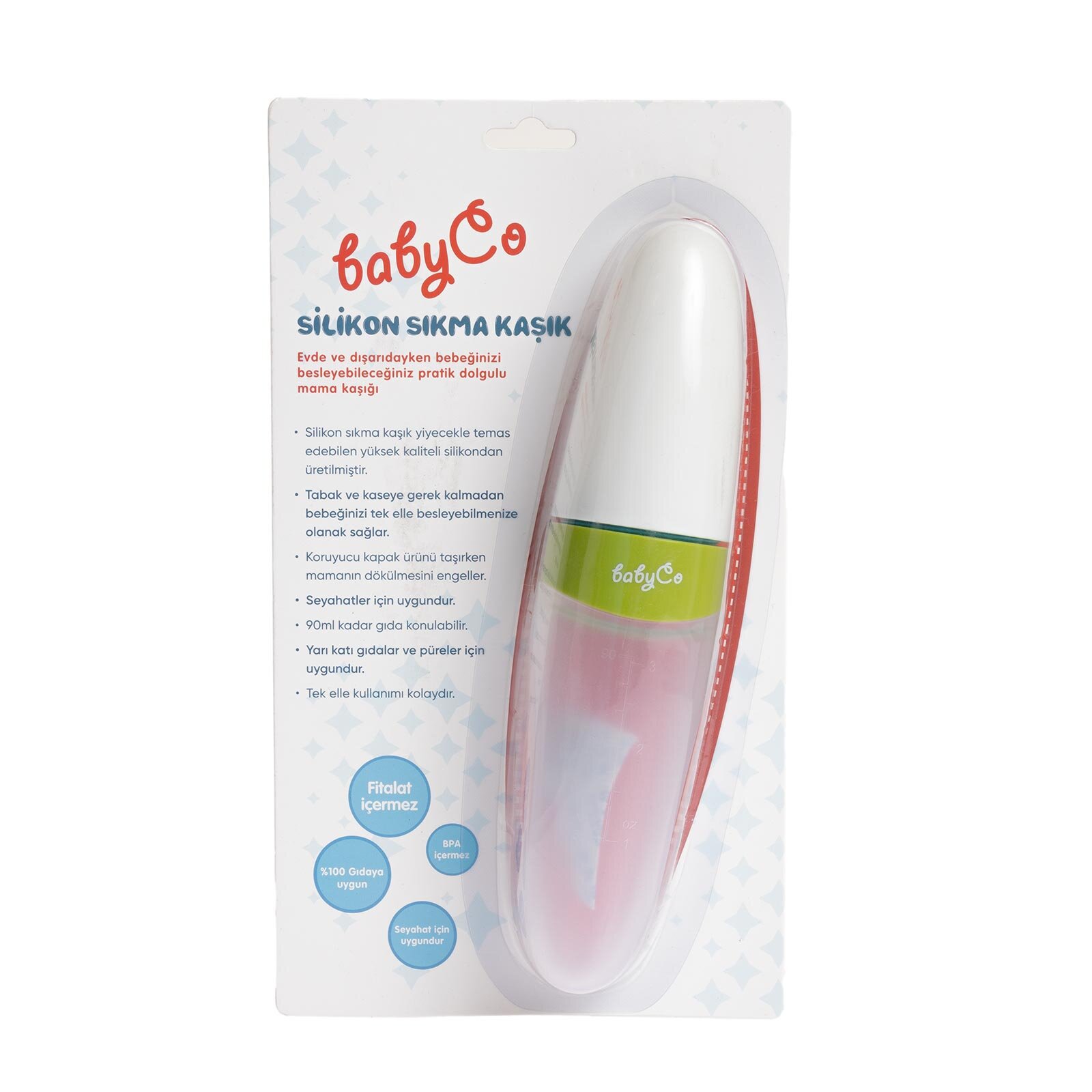 baby co Sıkma Silikon Mama Kaşığı