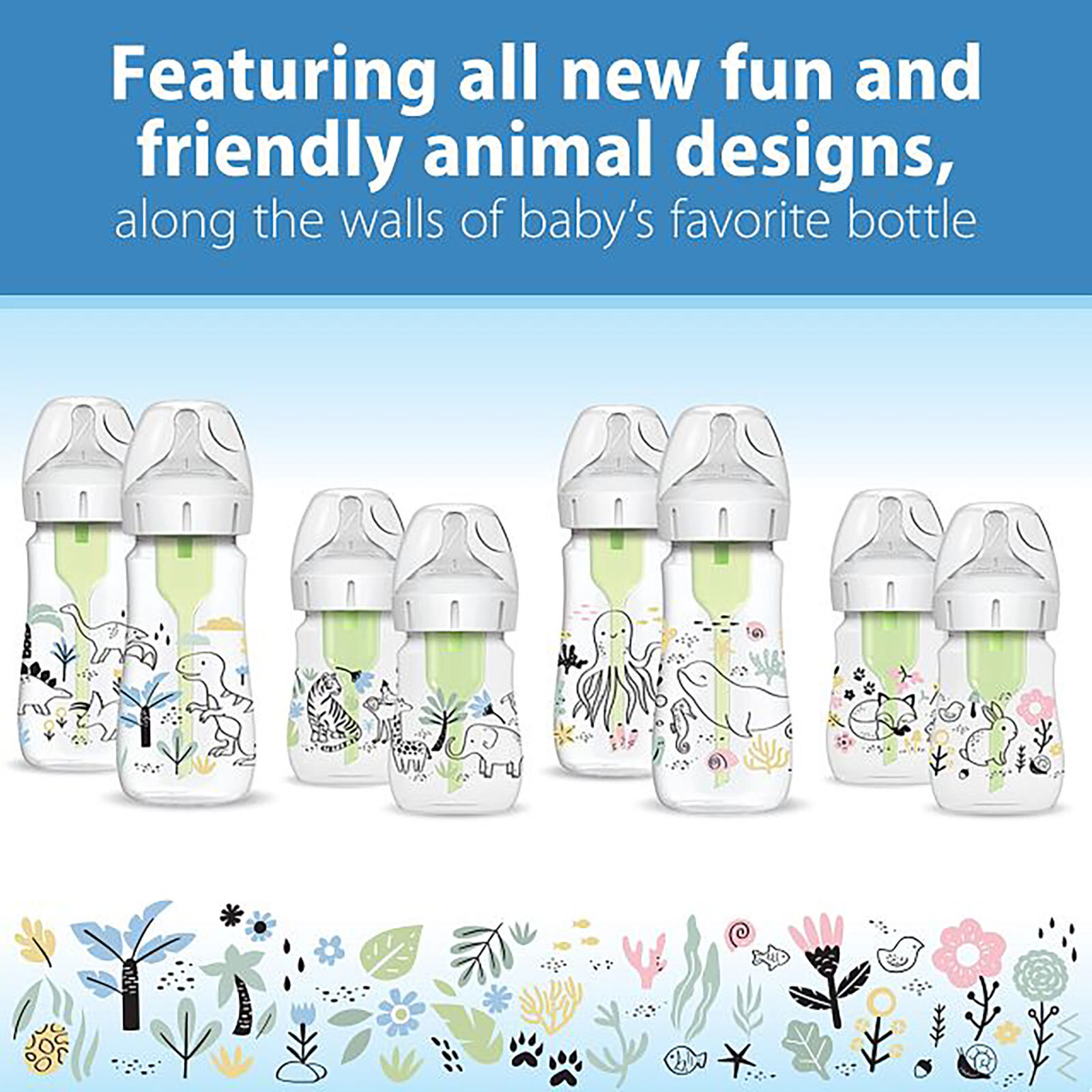 DB 51008 Geniş Ağız Anti-Kolik Options+ 150 ml PP , Orman Fil Desenli DB 51008 Geniş Ağız Anti-Kolik Options+ 150 ml PP , Orman Fil Desenli