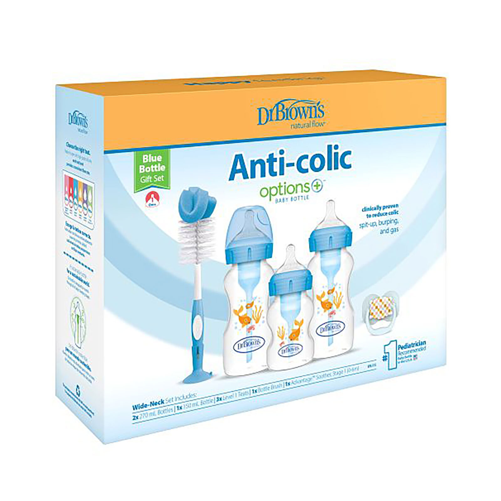 DB 3620 Geniş Ağız Anti-Kolik Options+ PP Biberon Mavi Hediye seti DB 3620 Geniş Ağız Anti-Kolik Options+ PP Biberon Mavi Hediye seti