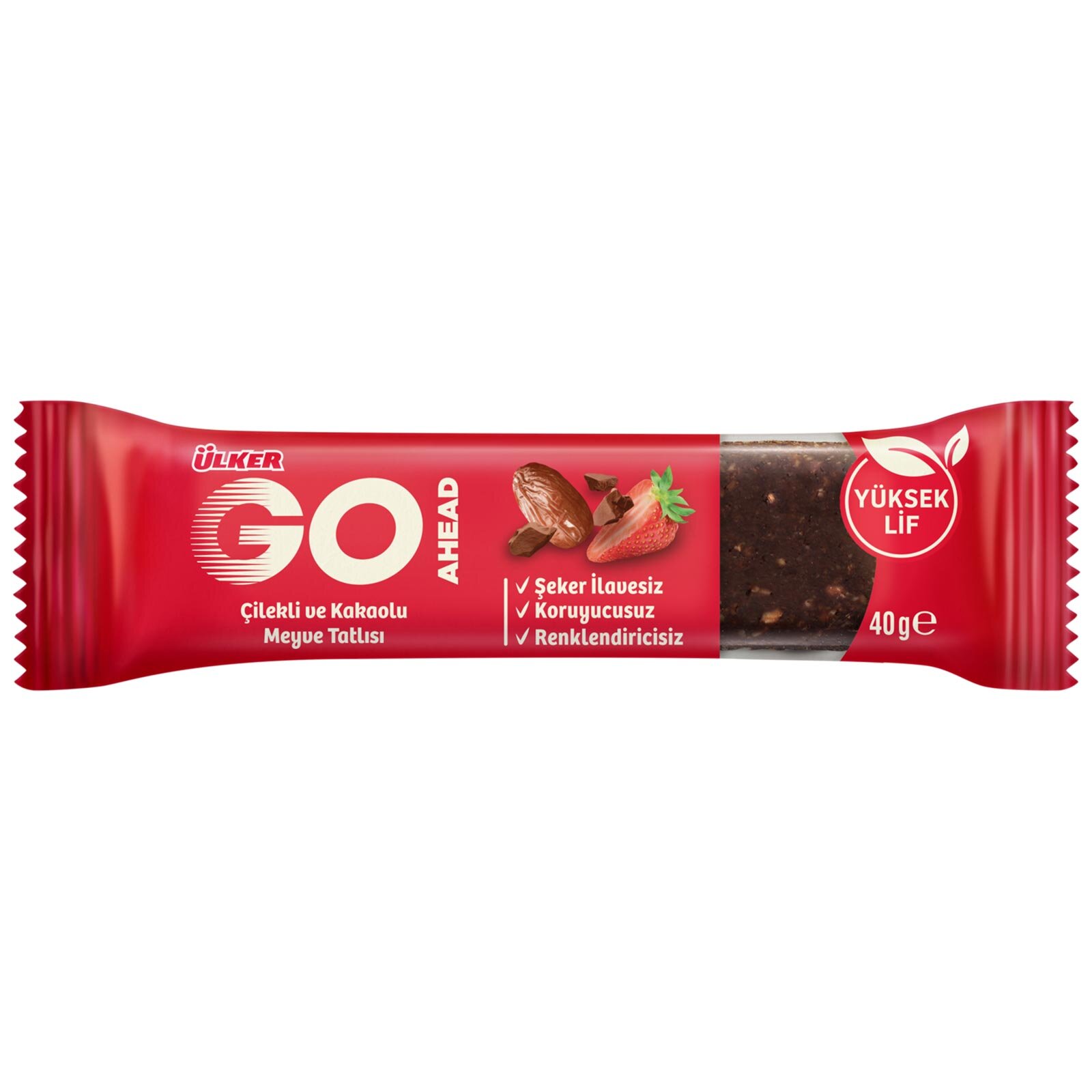 Go Ahead Çilekli & Kakaolu  Hurma Bar 40 gr.