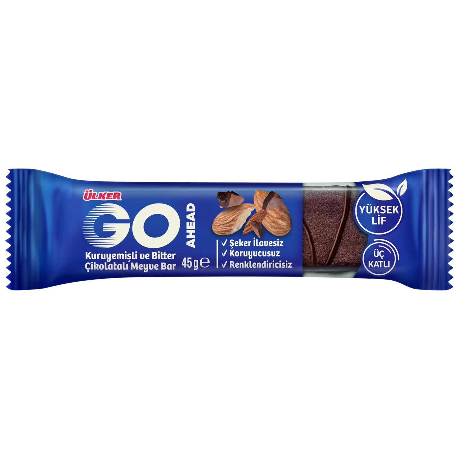 Go Ahead Üç Katlı Lezzet Kuruyemişli ve Bitter Çikolatalı Meyve Bar Go Ahead Üç Katlı Lezzet Kuruyemişli ve Bitter Çikolatalı Meyve Bar