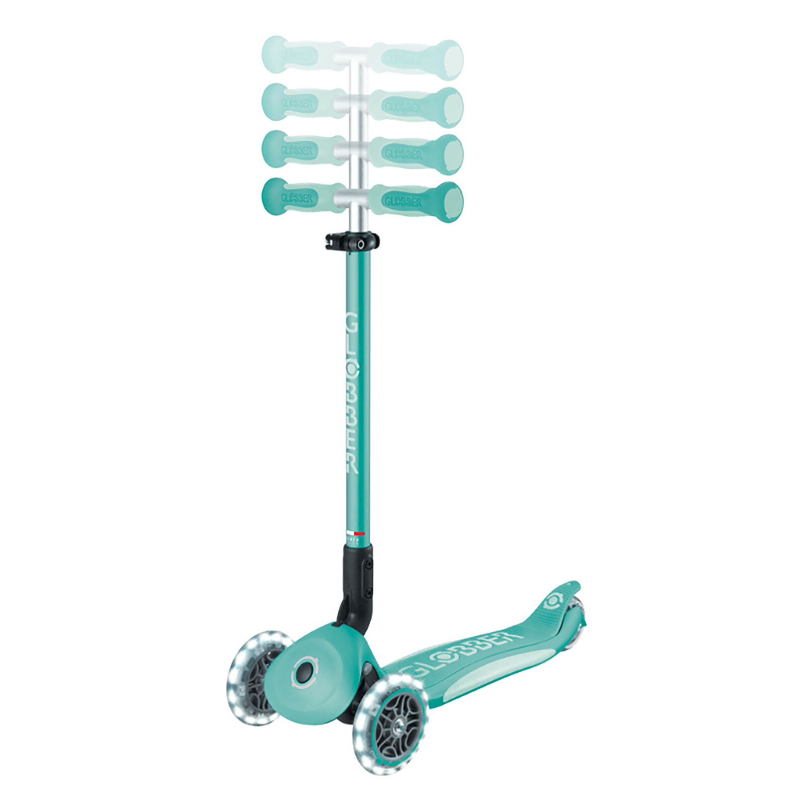 Go Up Deluxe Işıklı Scooter-Mint Yeşili