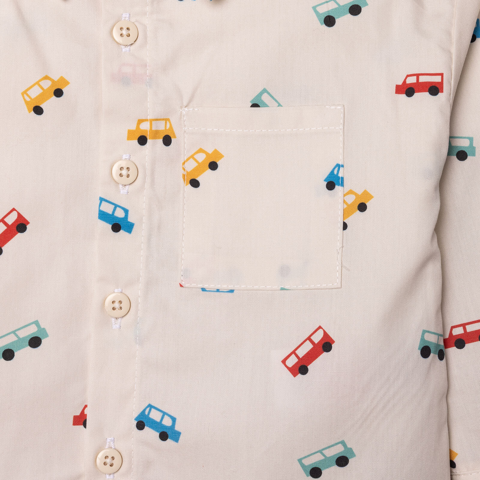 Erkek Bebek Gömlek-Pantolon Poplin Gömlek Yaka Uzun Kol Reçme Paça