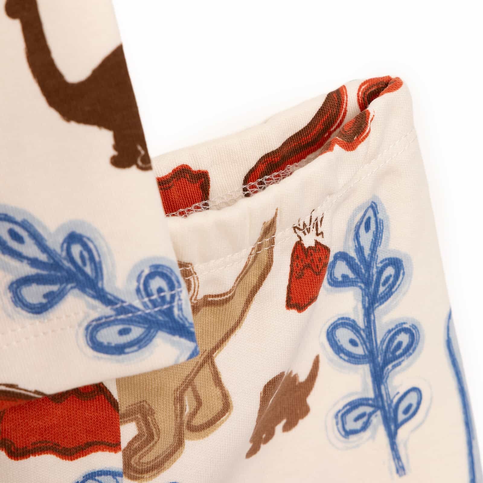 Gömlek Yaka Dinazor Desenli Erkek Bebek Pijama Takımı