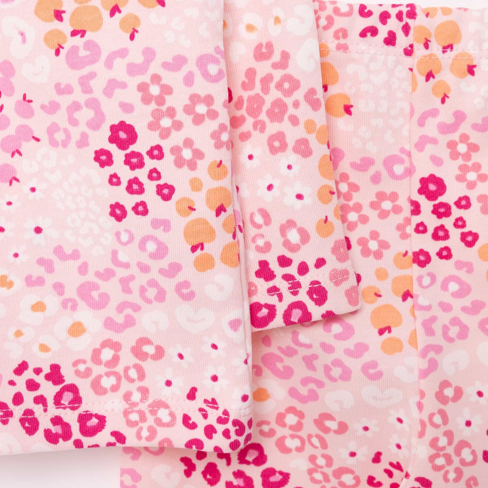 Gömlek Yaka  Mini Çiçek Desen Kız Bebek Pijama Takımı