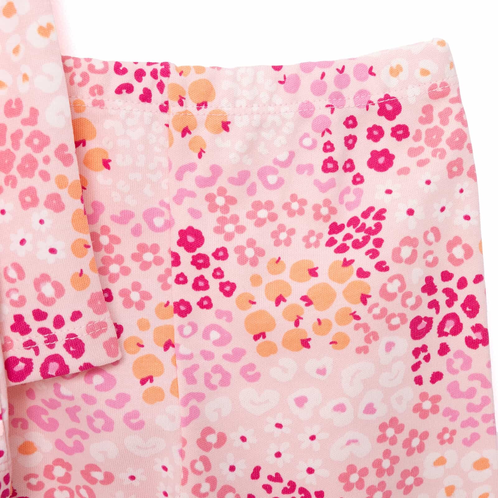 Gömlek Yaka  Mini Çiçek Desen Kız Bebek Pijama Takımı