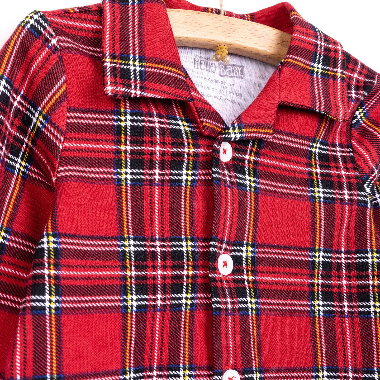 Gömlek Yaka Pijama Takımı Erkek Bebek Gömlek Yaka Pijama Takımı Erkek Bebek