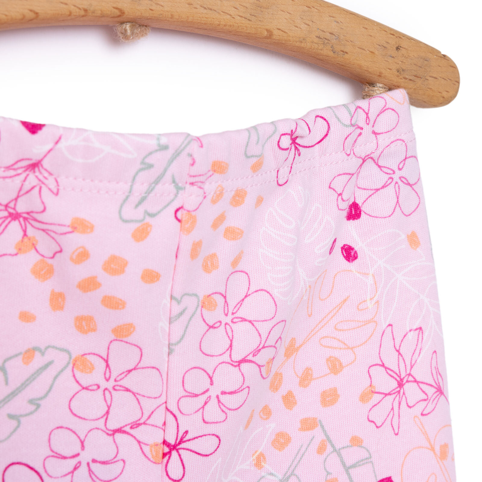 Gömlek Yaka Yaprak Desenli Kız Bebek Pijama Takımı