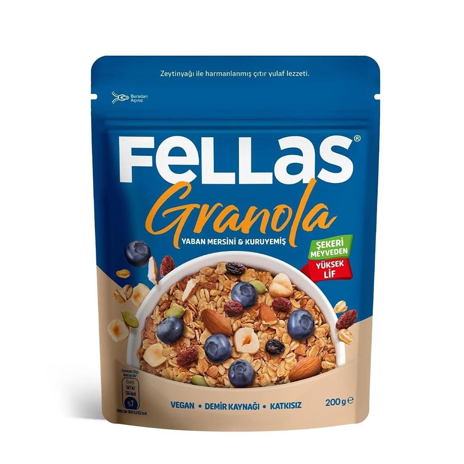 Granola - Yaban Mersini & Kuruyemiş 200g