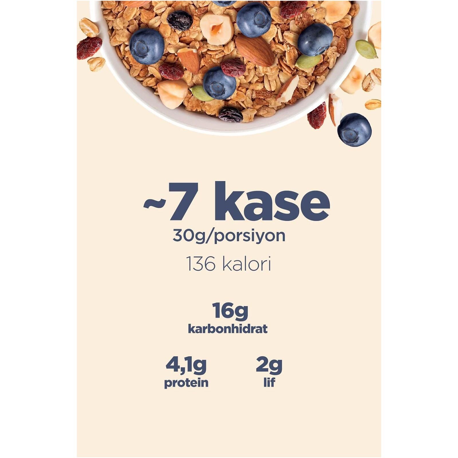 Granola - Yaban Mersini & Kuruyemiş 200g