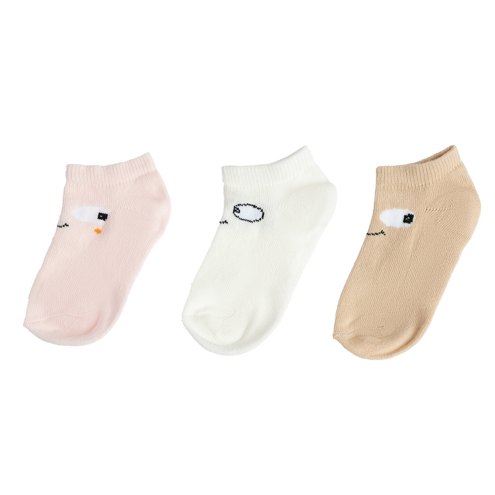 Gülücük Desenli 3'lü Bilek Çorap Kız Bebek