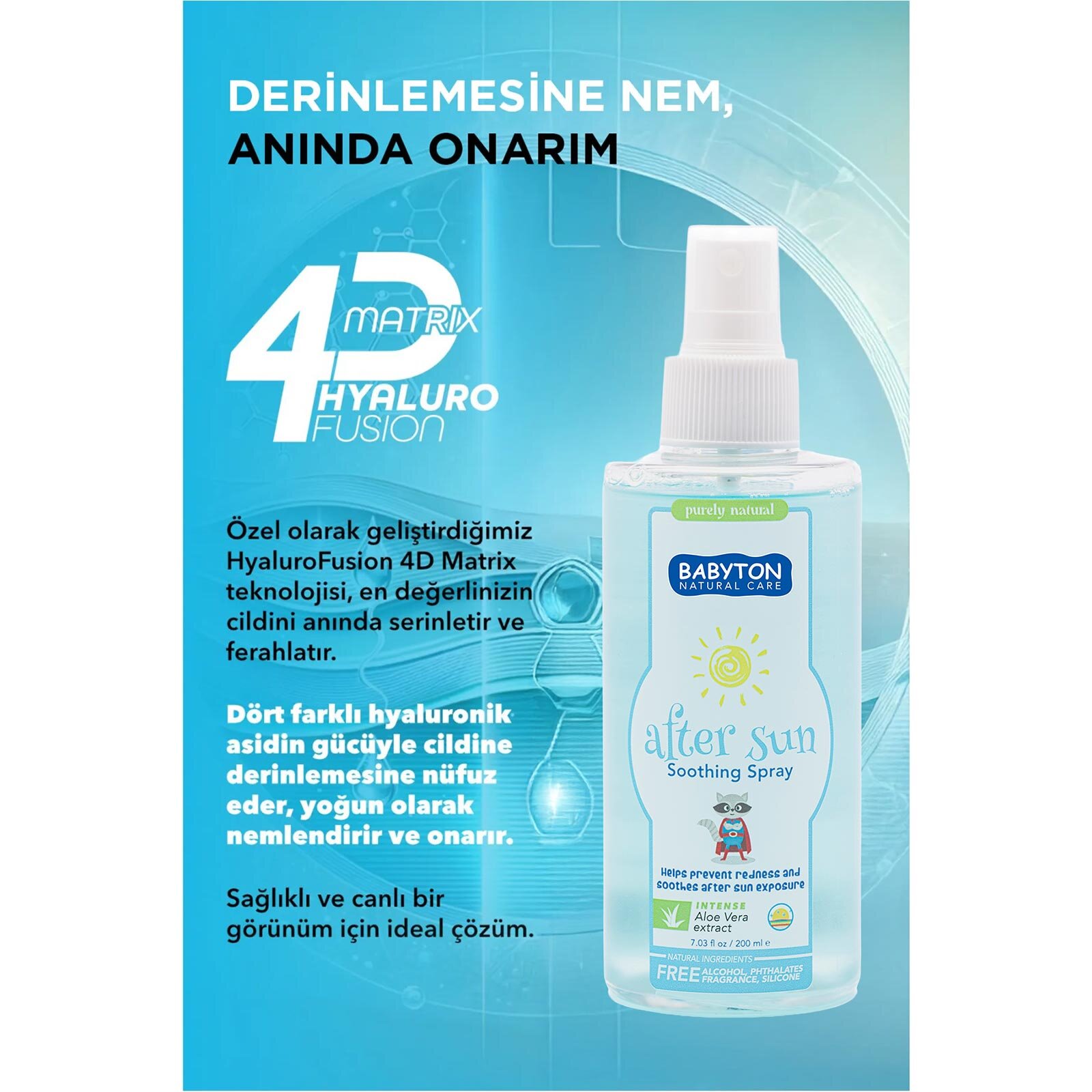 Güneş Sonrası Rahatlatıcı Bakım Spreyi 200 ml