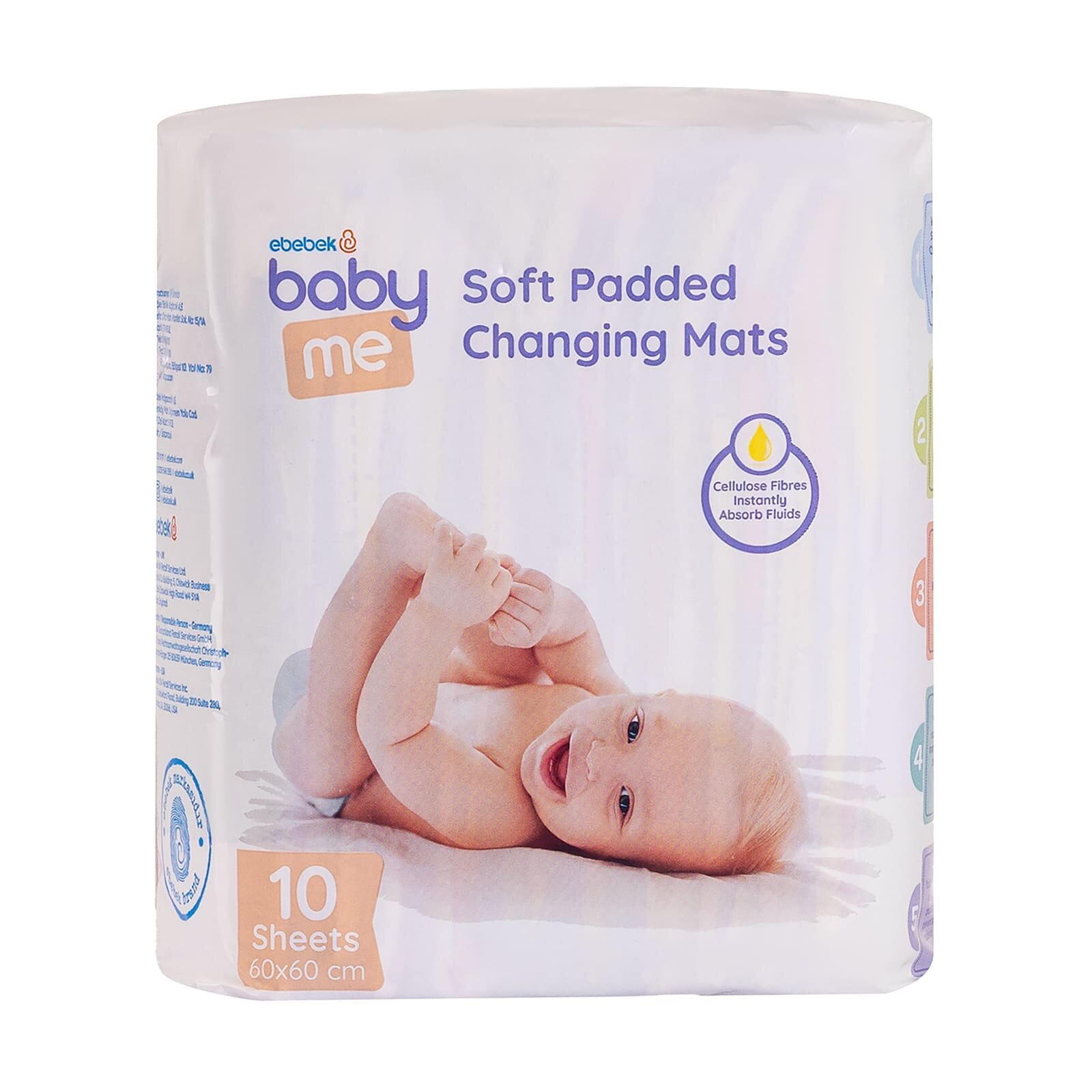 10’lu Pofuduk Alt Değiştirme Örtüsü 60x60 cm