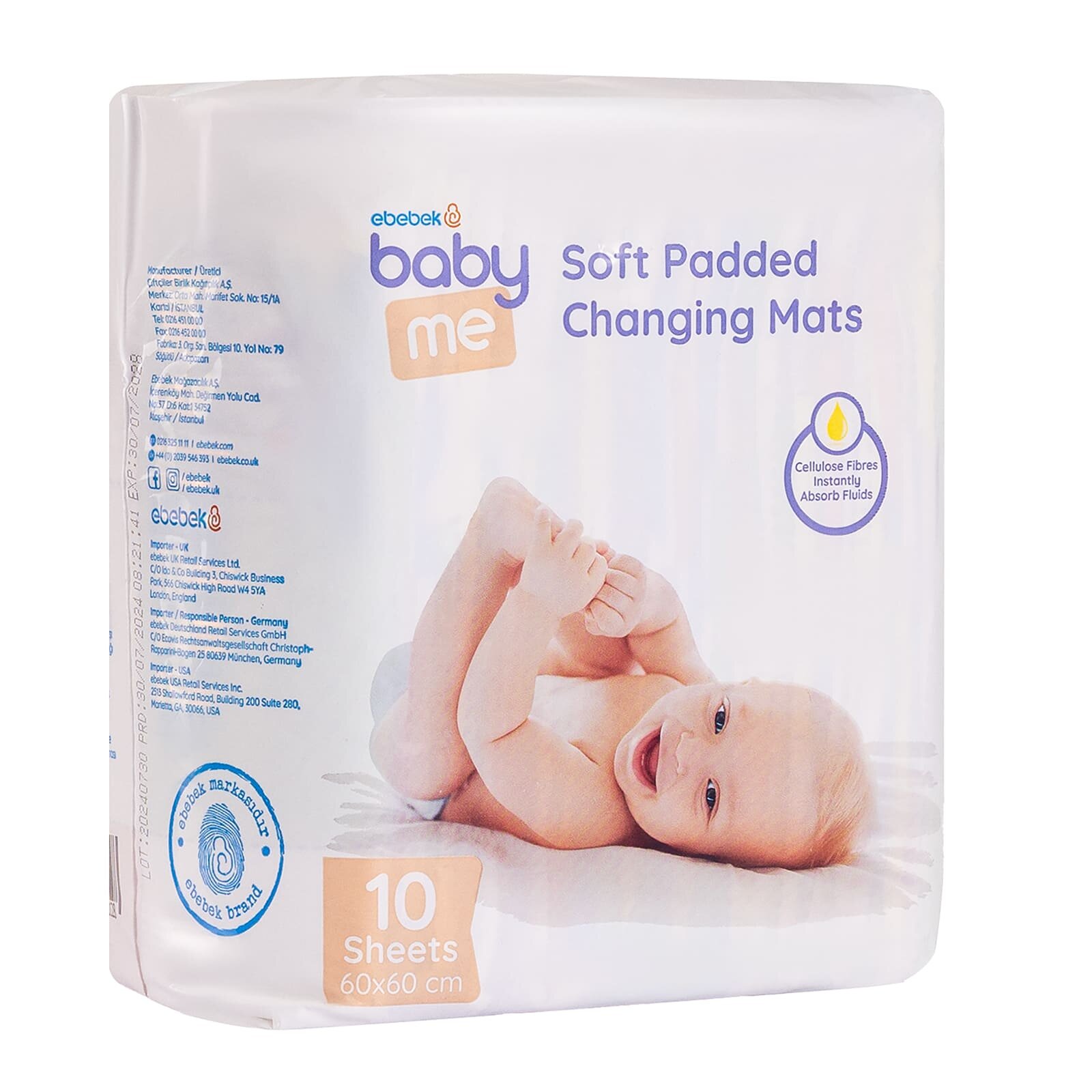 10’lu Pofuduk Alt Değiştirme Örtüsü 60x60 cm