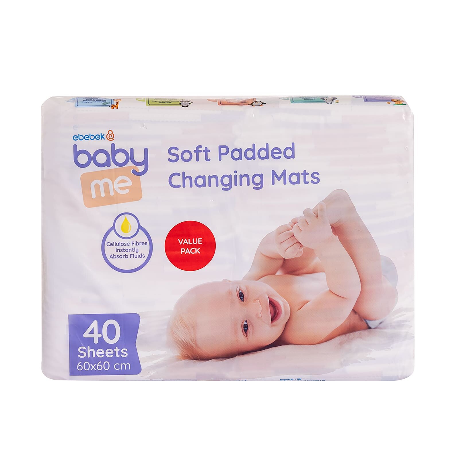 Pofuduk Alt Değiştirme Örtüsü 60x60 cm 40 adet Pofuduk Alt Değiştirme Örtüsü 60x60 cm 40 adet