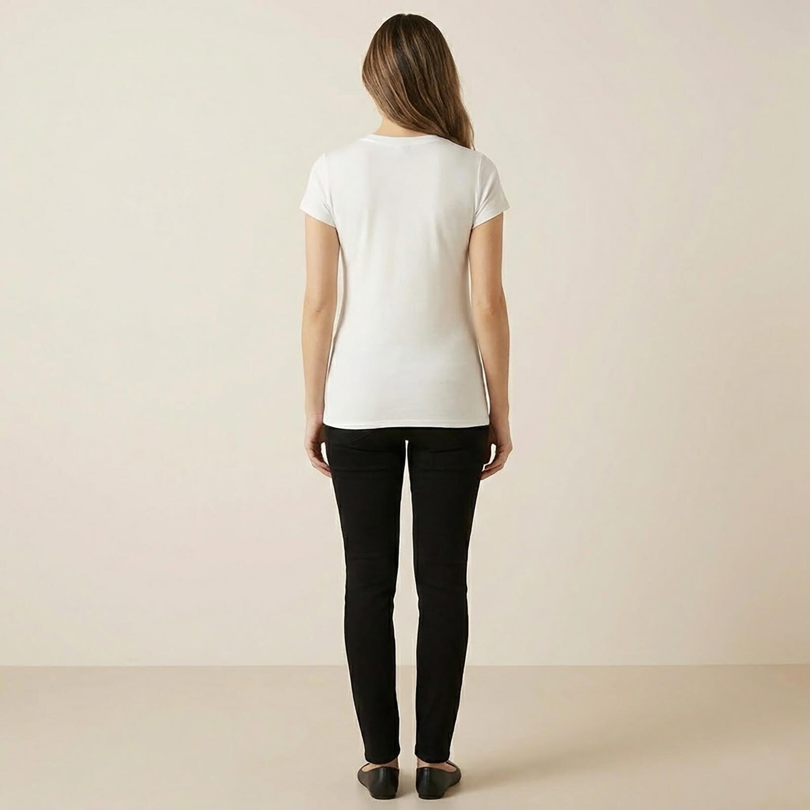 Anne Hamile Kısa Kol Tshirt Bisiklet Yaka Kısa Kol