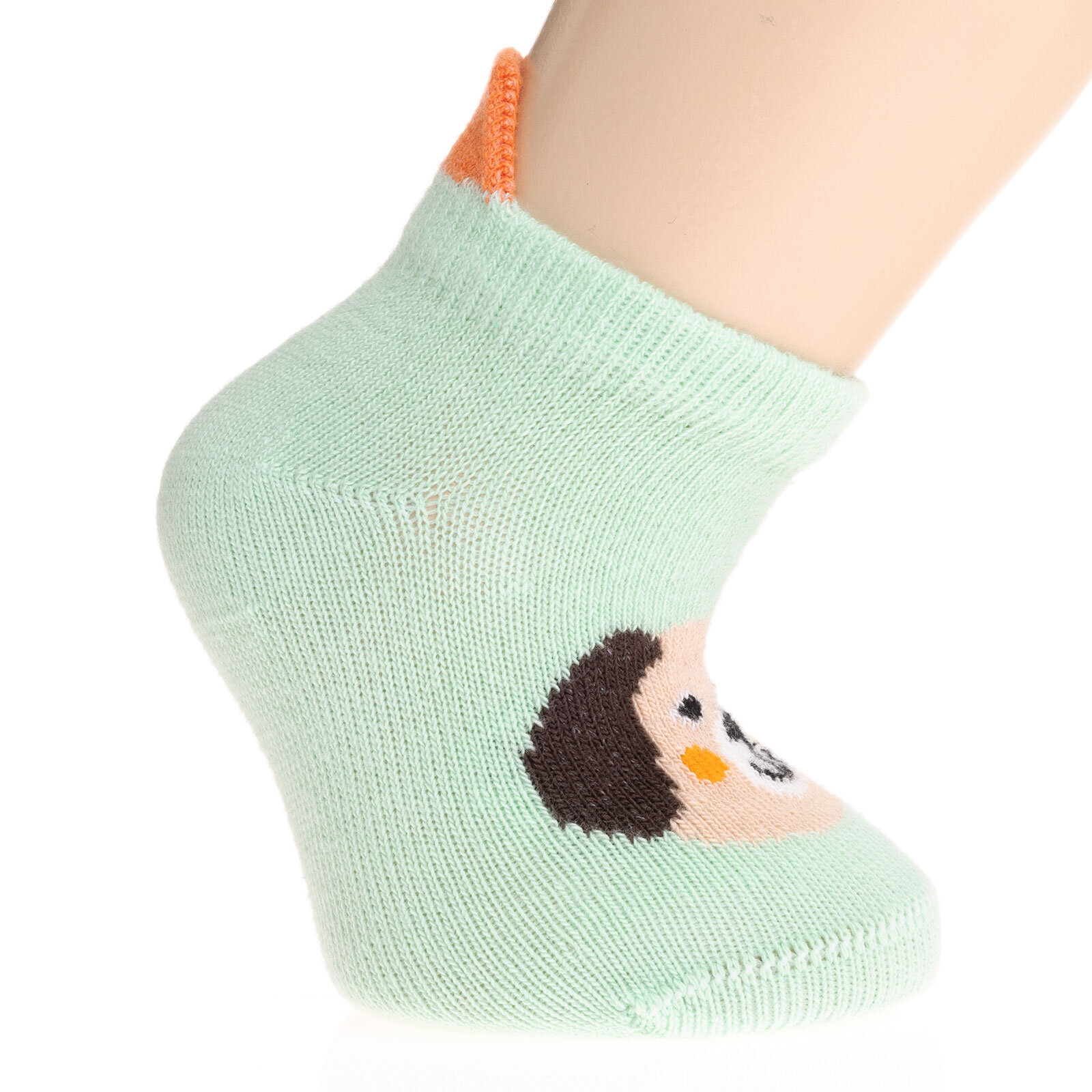 Hayvan Desenli 3'lü Bilek Çorap Kız Bebek