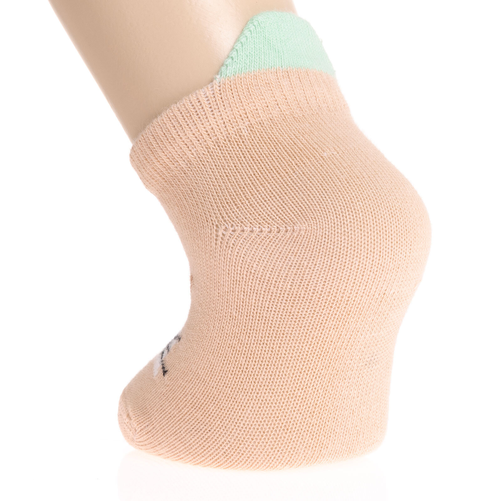 Hayvan Desenli 3'lü Bilek Çorap Kız Bebek