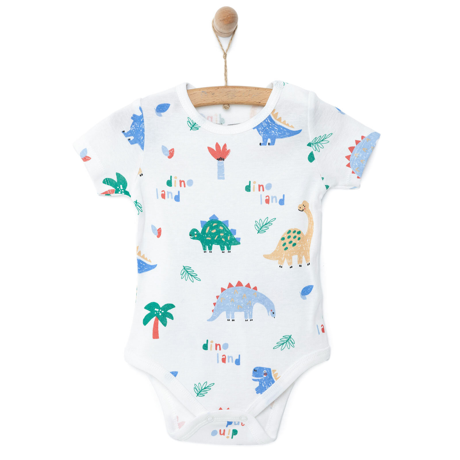 Hayvan Desenli Kısa Kol Body Erkek Bebek