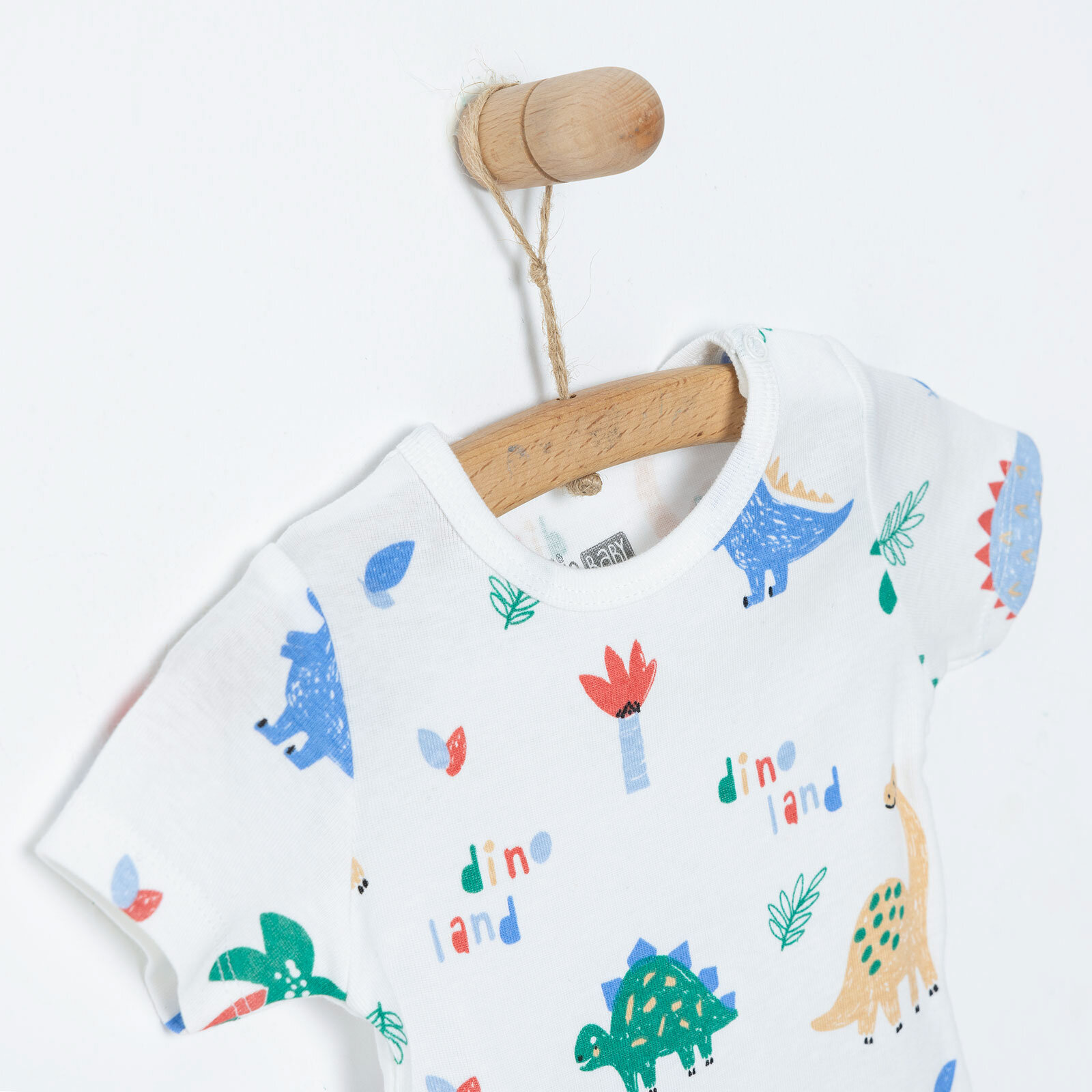 Hayvan Desenli Kısa Kol Body Erkek Bebek