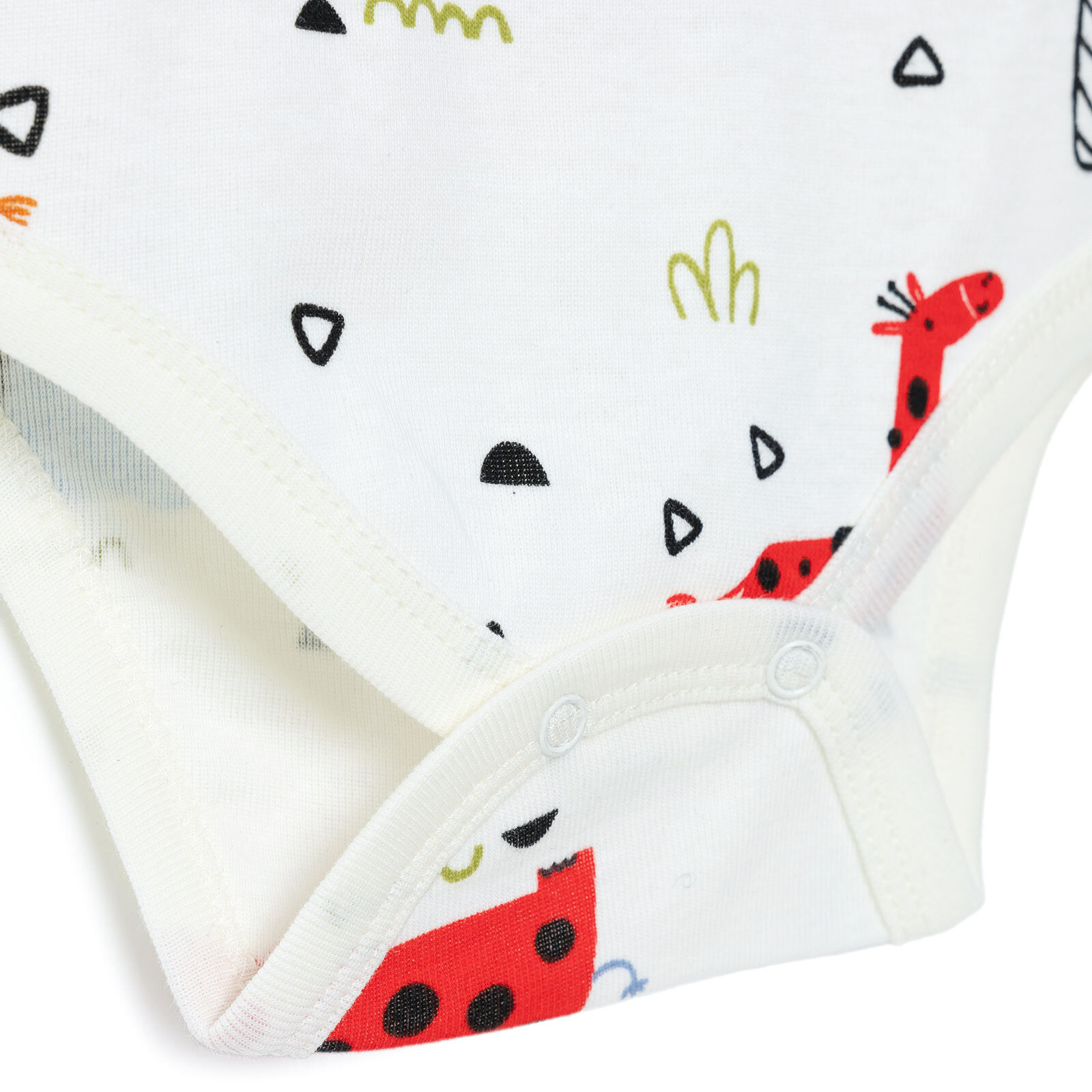 Hayvan Desenli Kısa Kol Body Erkek Bebek