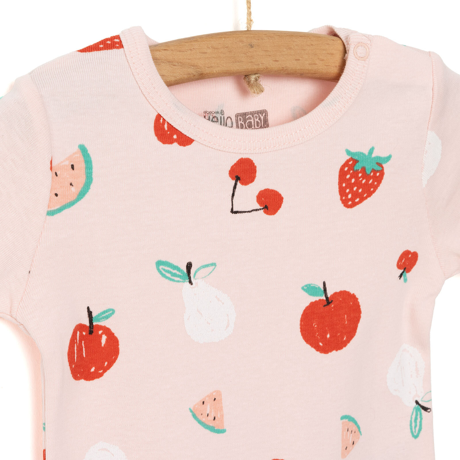 Hayvan Desenli Kısa Kol Body Kız Bebek