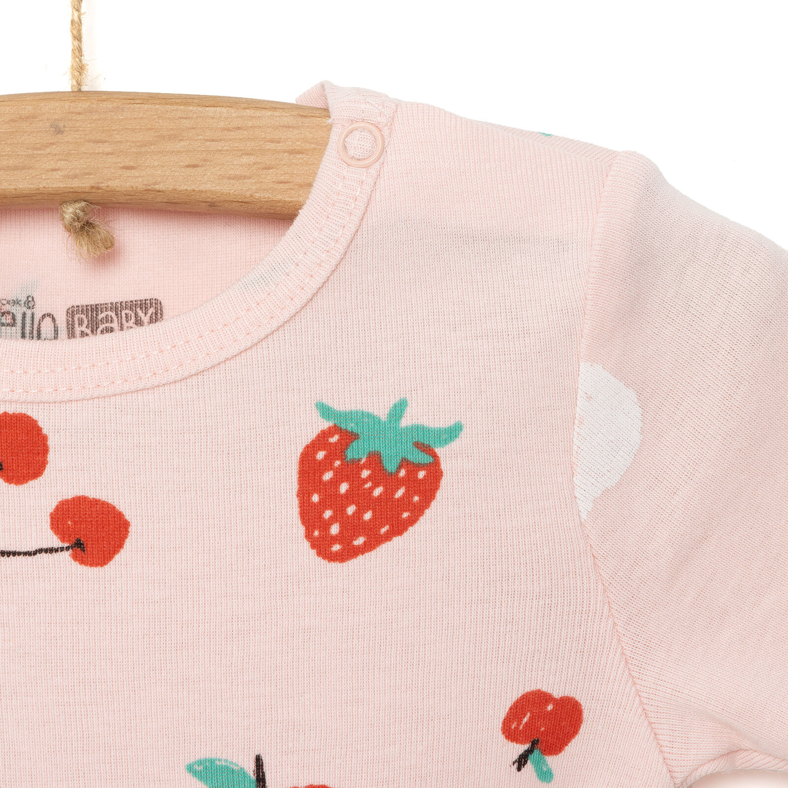 Hayvan Desenli Kısa Kol Body Kız Bebek