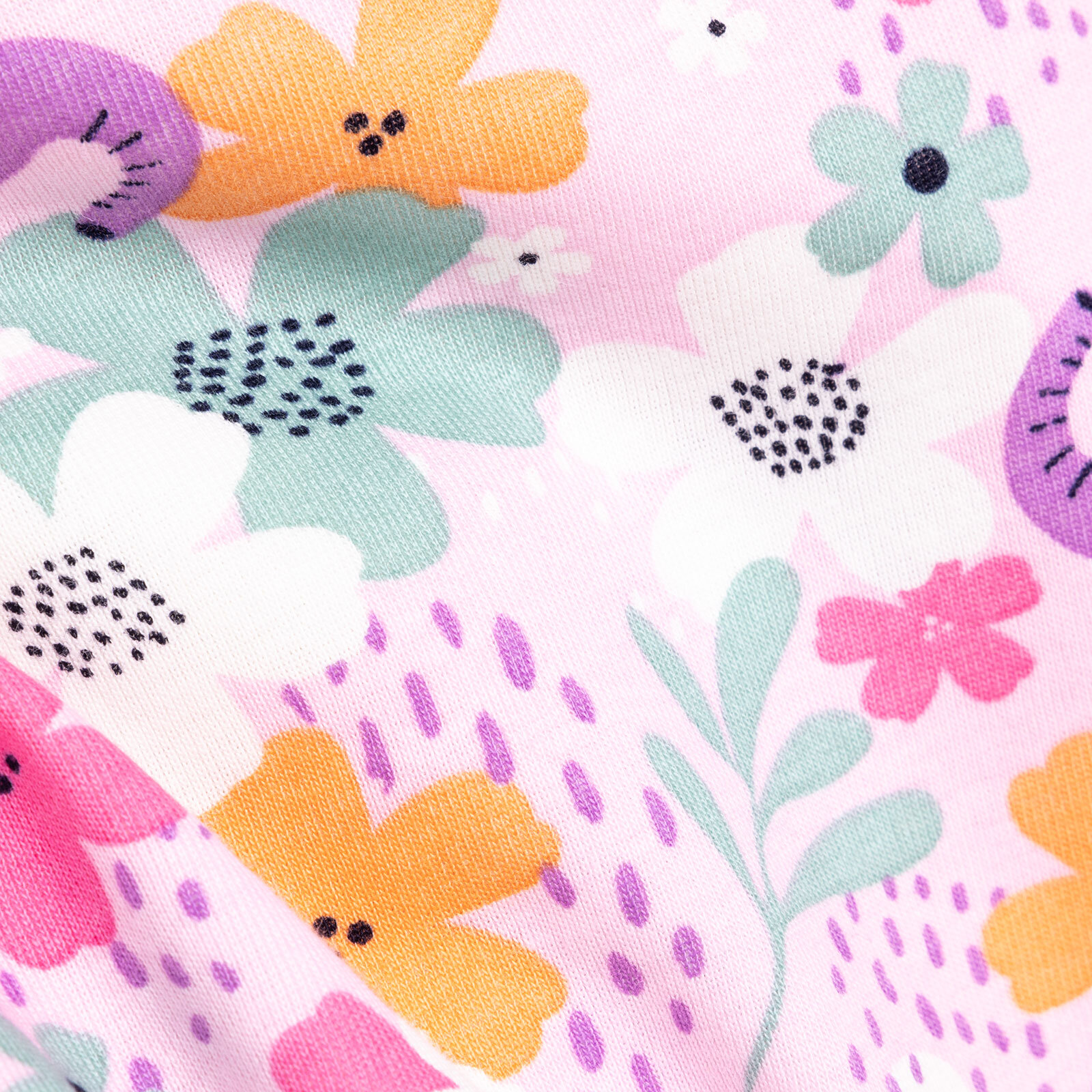 Hayvan Desenli Kısa Kol Body Kız Bebek