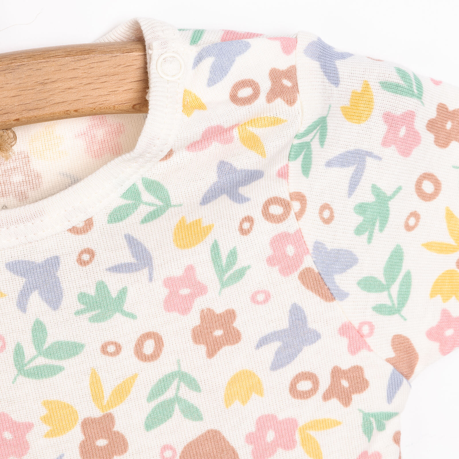 Hayvan Desenli Kısa Kol Body Kız Bebek