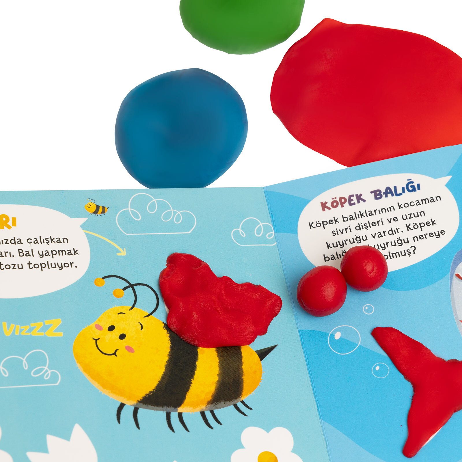 Hayvan Dostlarım Aktivite kitabı ve 3x50gr Hamur Hediyeli