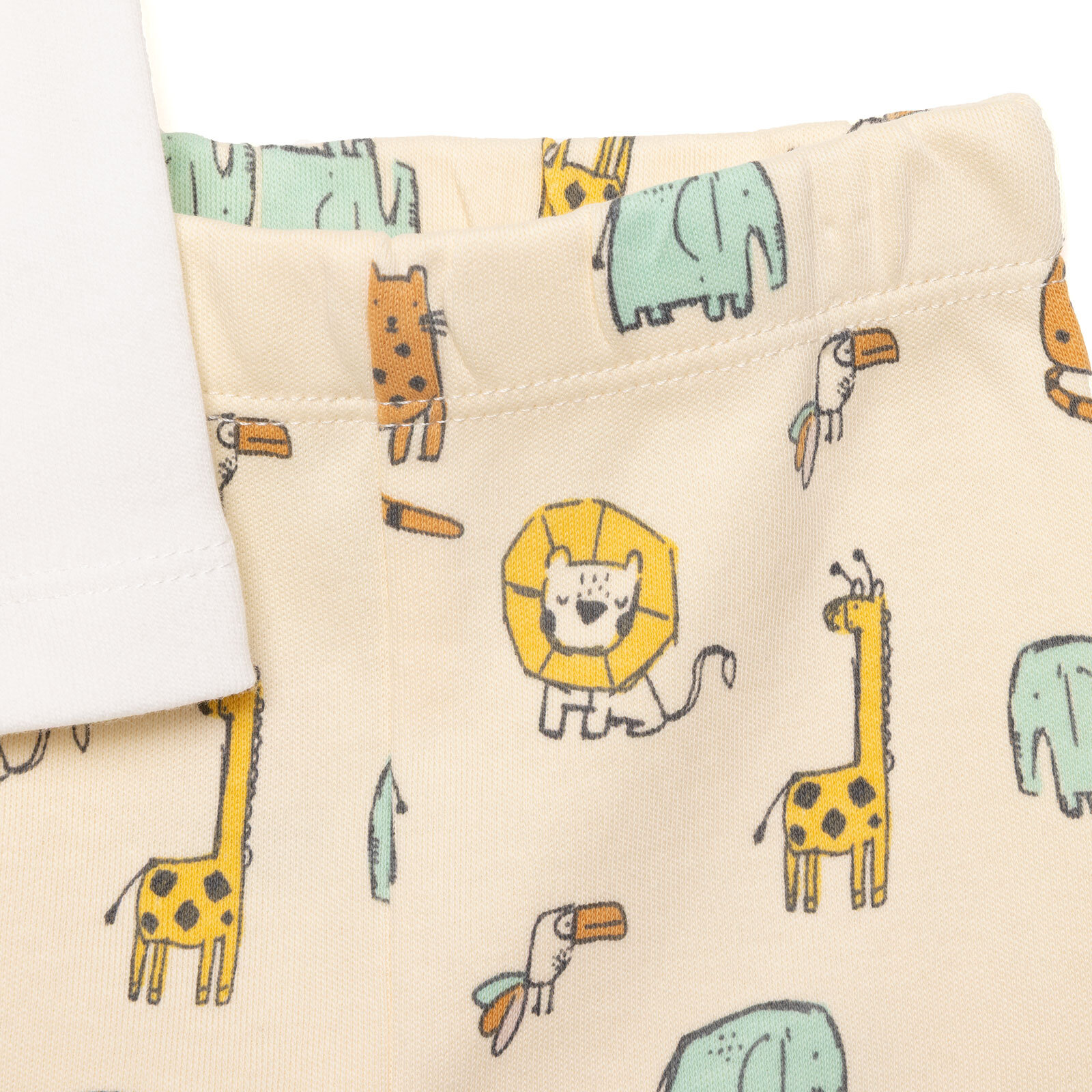 Hayvanlar Baskılı Yenidoğan Erkek Body-Patikli Alt-Şapka Erkek Bebek