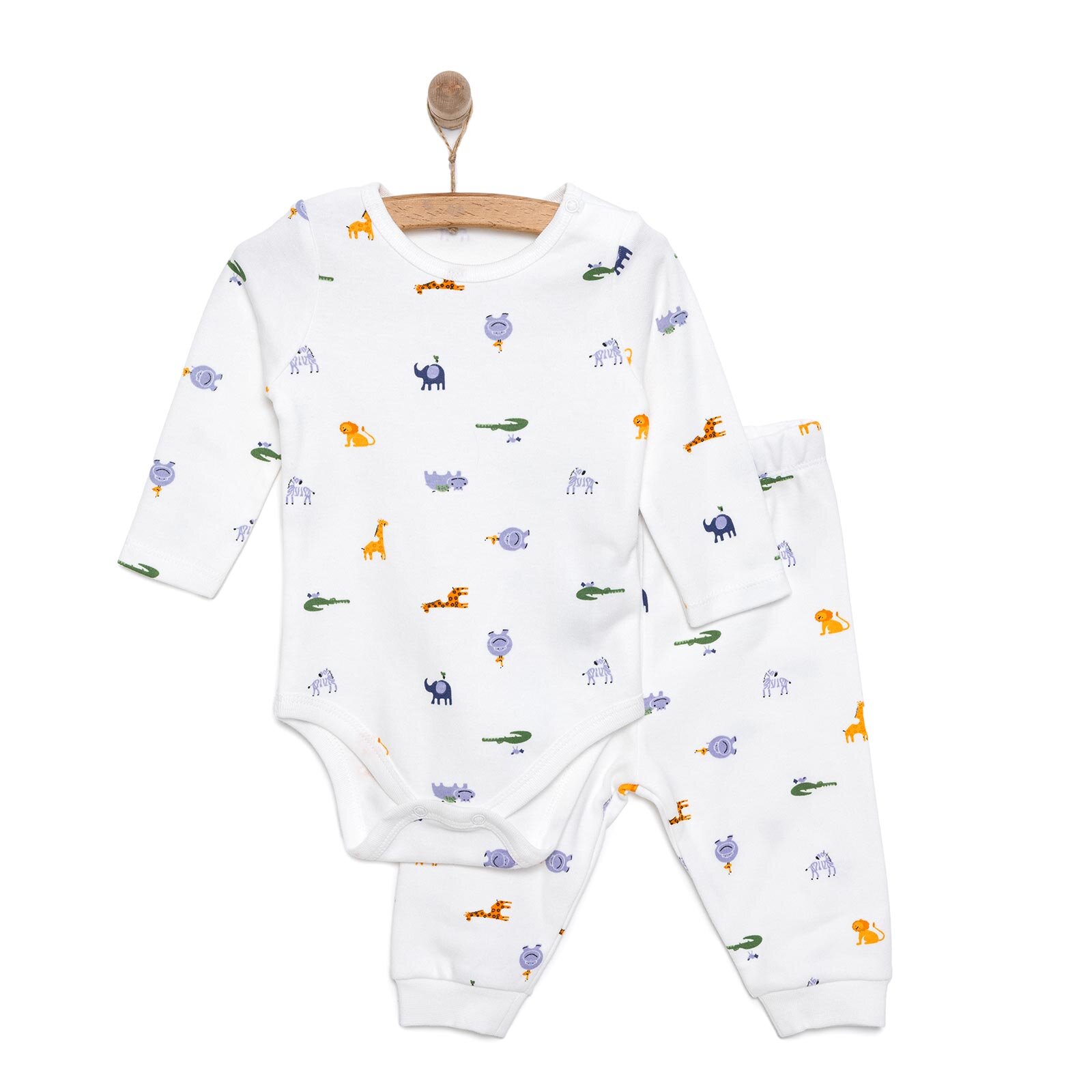 Hayvanlar  Baskılı Yenidoğan Erkek Body-Patiksiz Alt Erkek Bebek